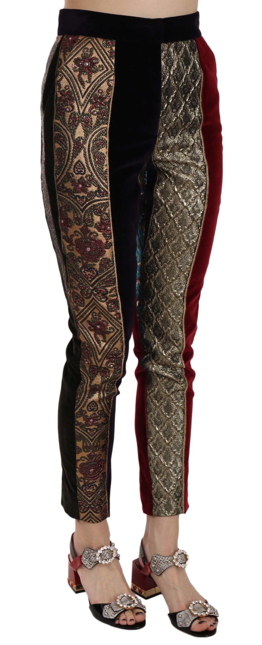 Dolce & Gabbana Elegantes pantalones cortos de jacquard multicolor