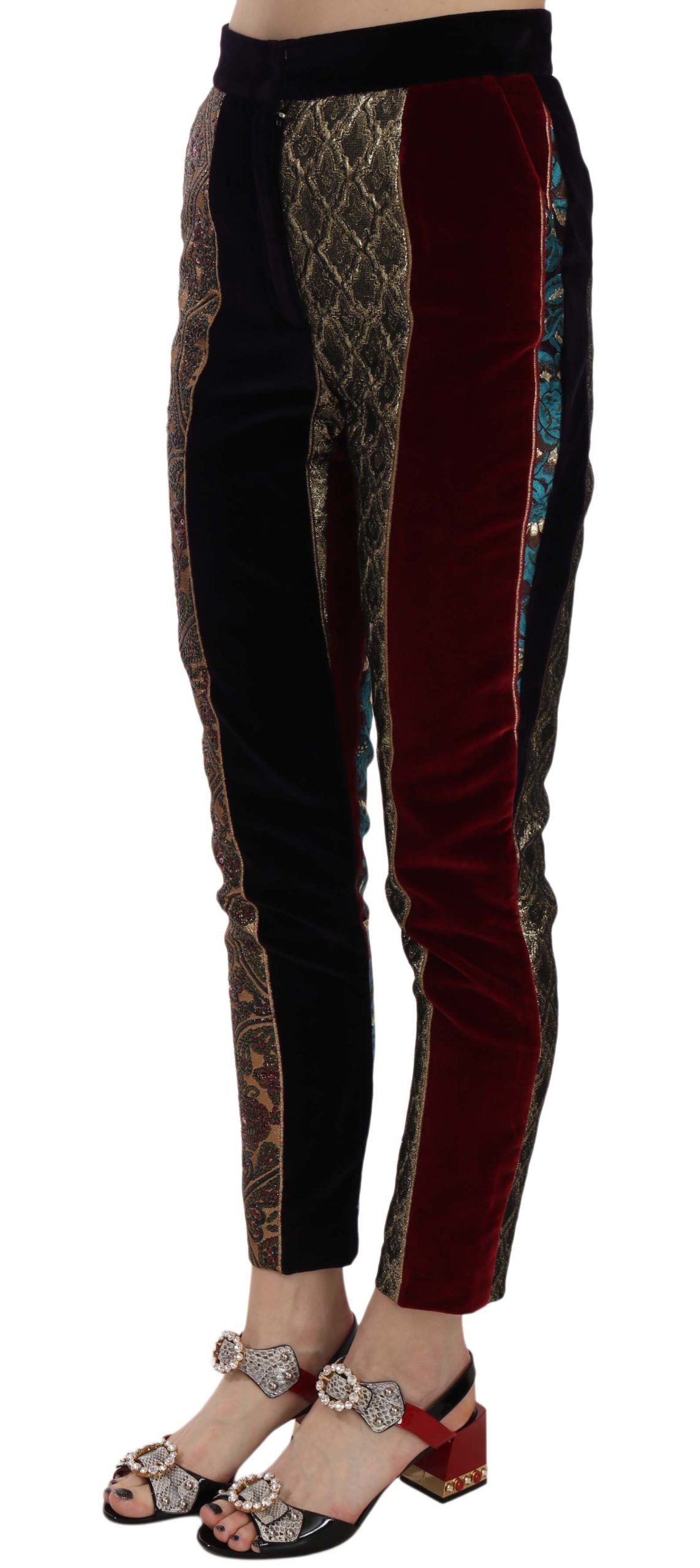 Dolce & Gabbana Elegantes pantalones cortos de jacquard multicolor