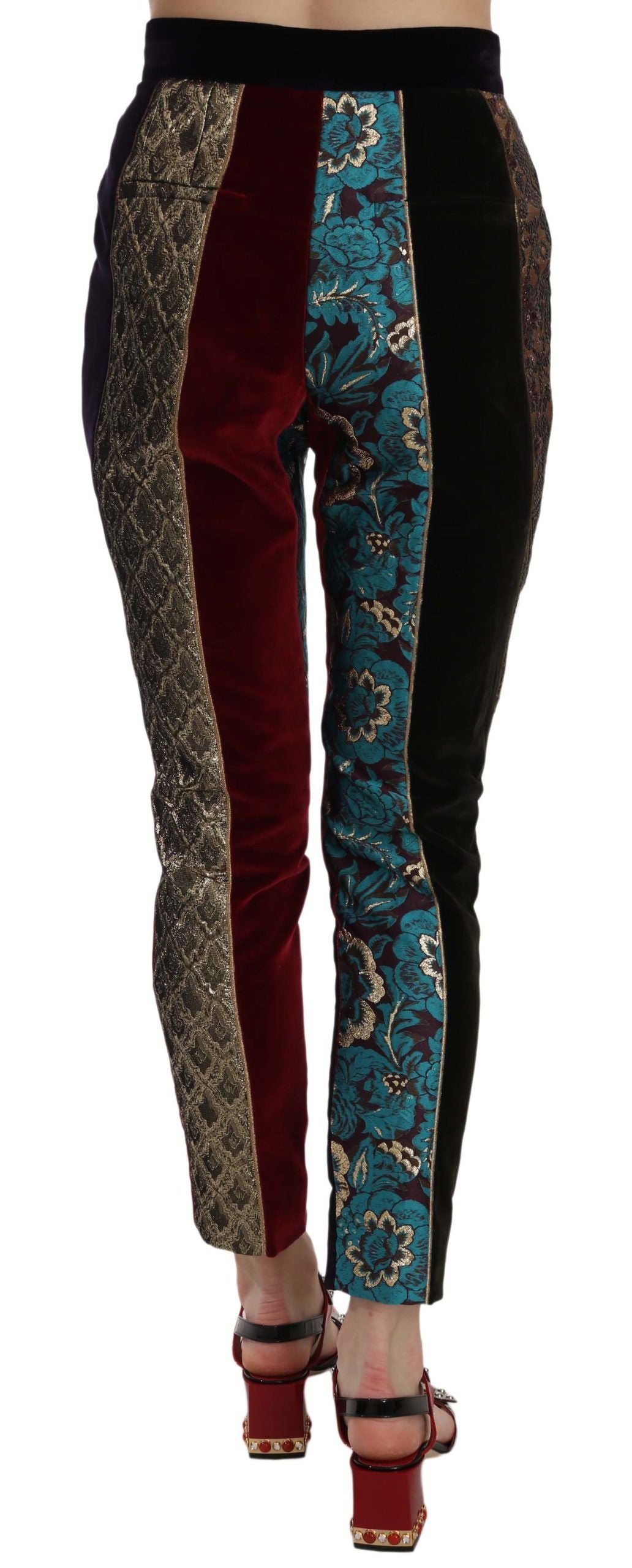 Dolce & Gabbana Elegantes pantalones cortos de jacquard multicolor