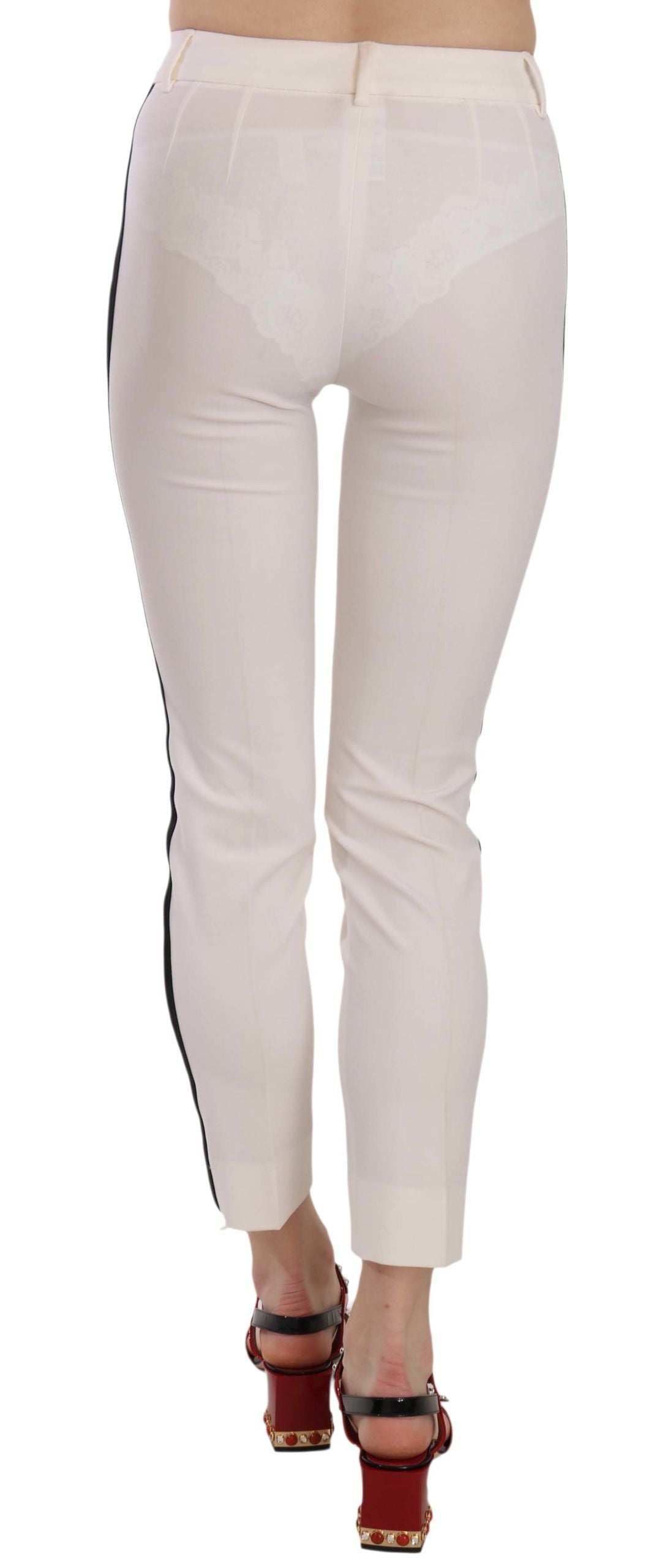 Dolce & Gabbana Pantalones cortos de lana elegantes con rayas laterales