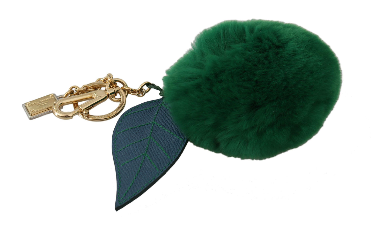 Dolce & Gabbana Llavero Elegante Bola De Pelo Tricolor