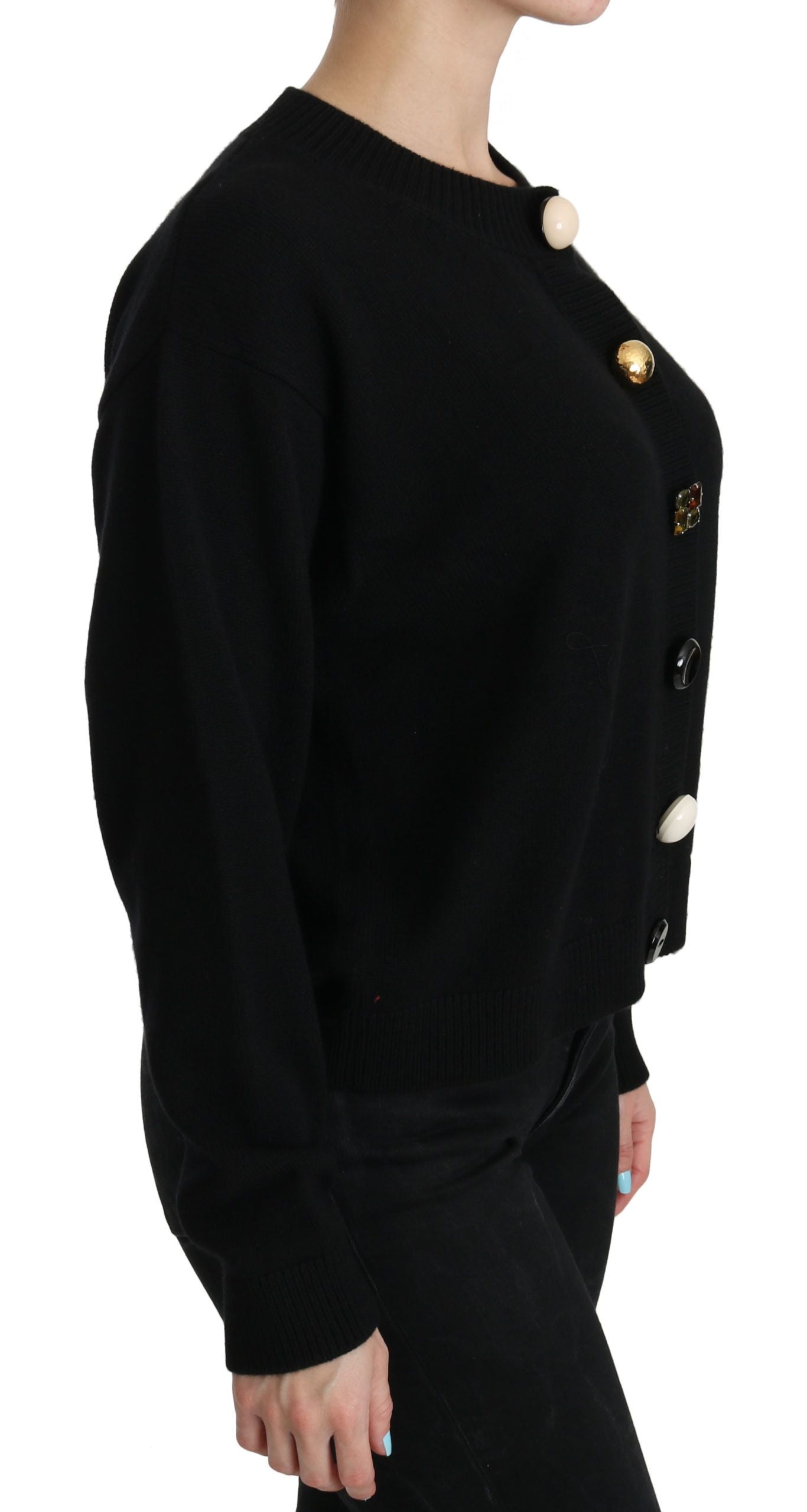 Dolce & Gabbana Elegante cárdigan de cachemir negro