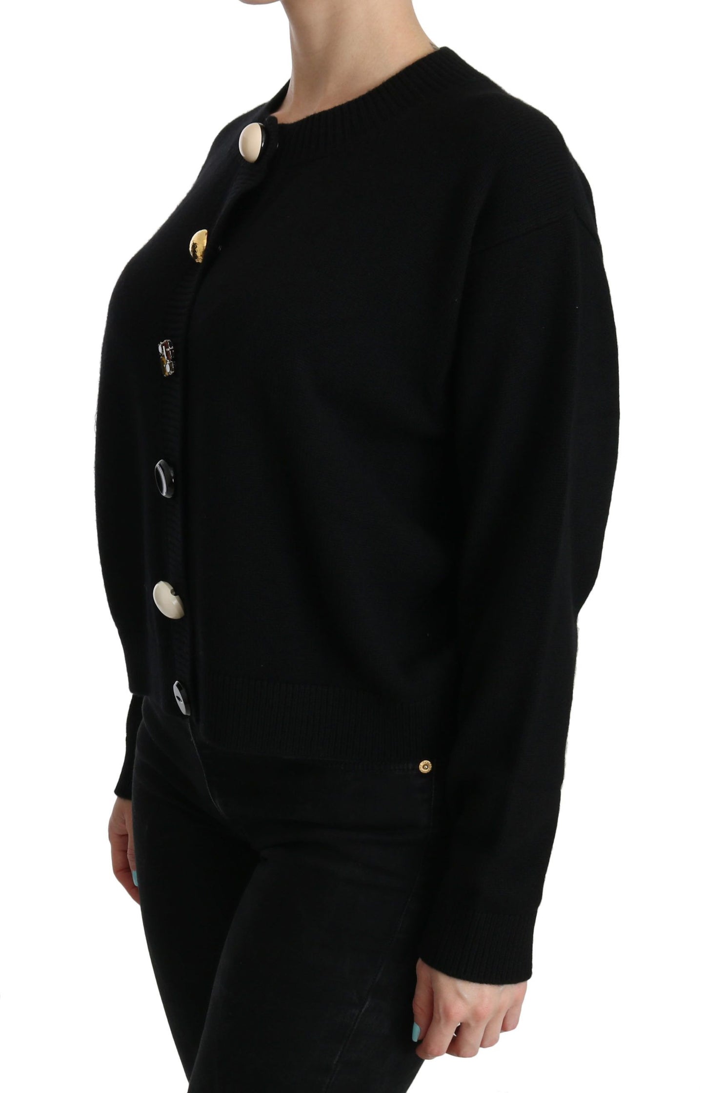 Dolce & Gabbana Elegante cárdigan de cachemir negro