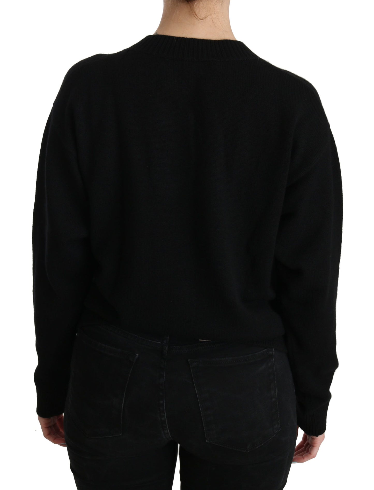 Dolce & Gabbana Elegante cárdigan de cachemir negro