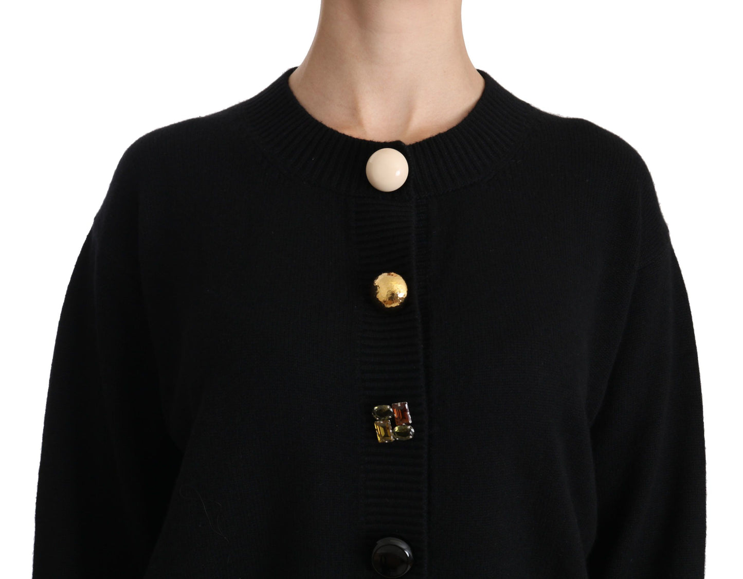 Dolce & Gabbana Elegante cárdigan de cachemir negro