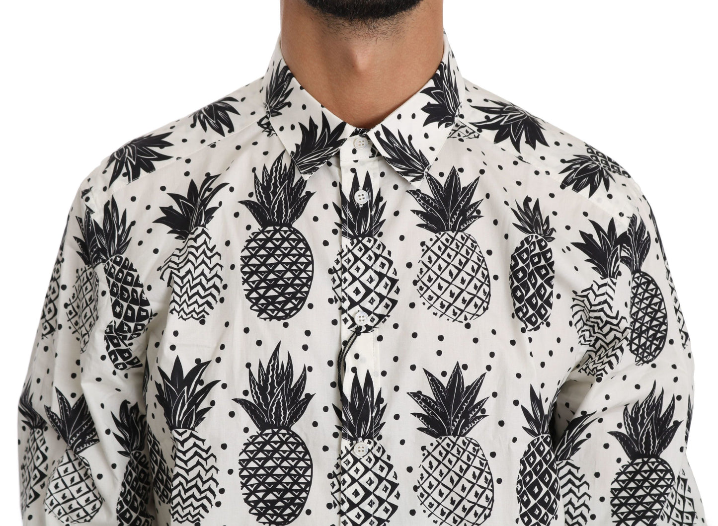 Dolce & Gabbana Elegante camisa casual de algodón blanca