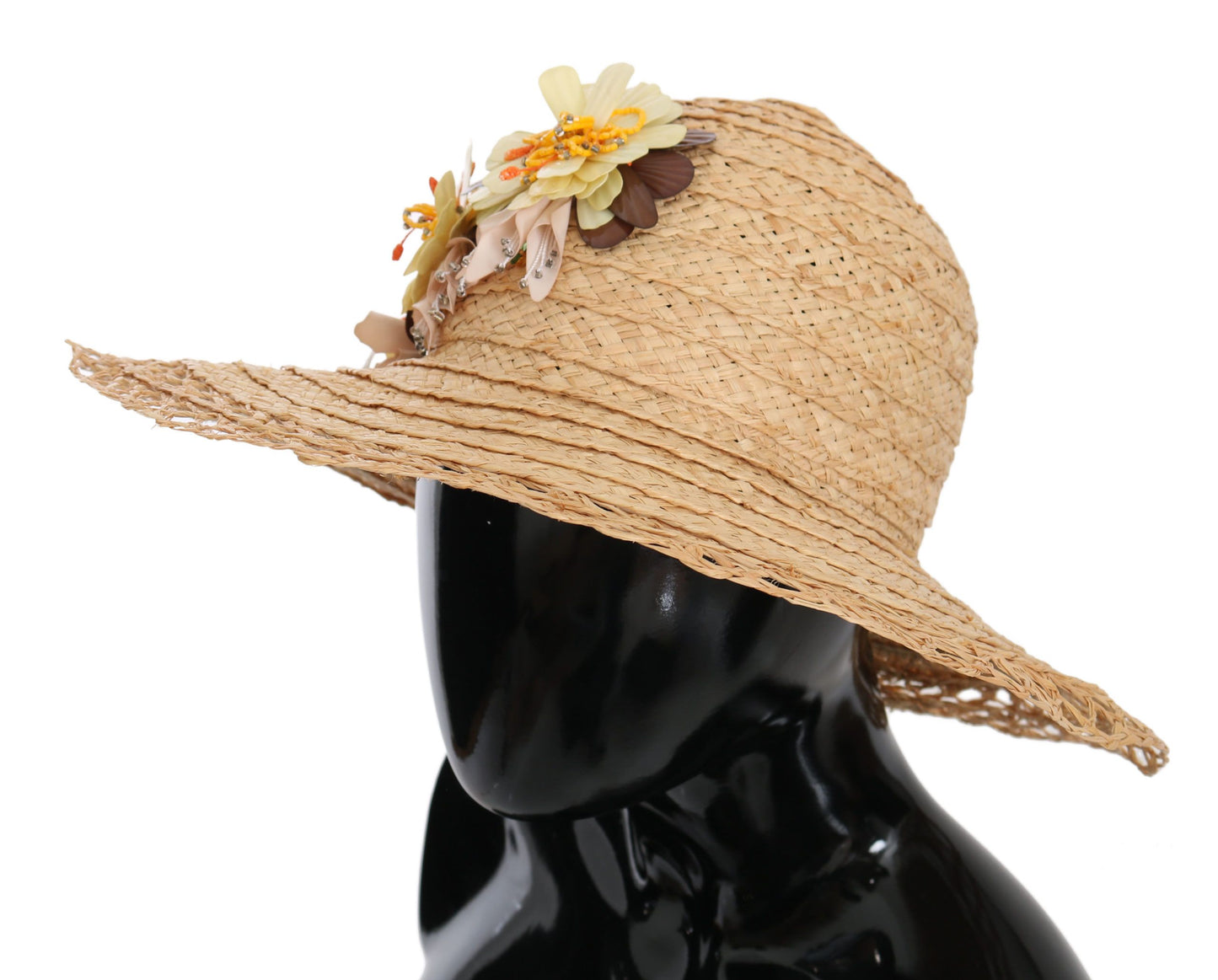 Dolce & Gabbana Elegante sombrero de pescador floral beige