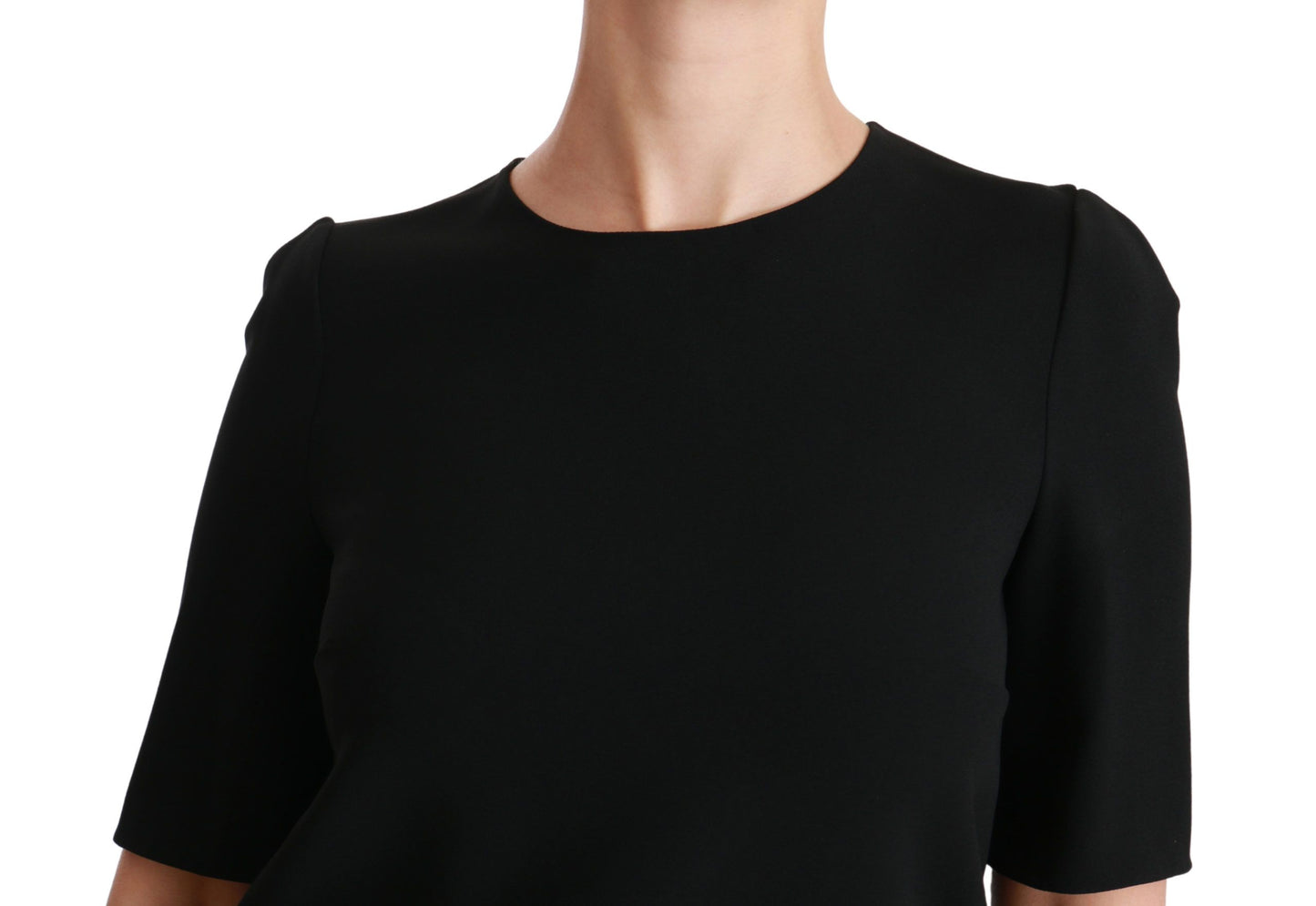 Dolce & Gabbana Elegante blusa elástica negra