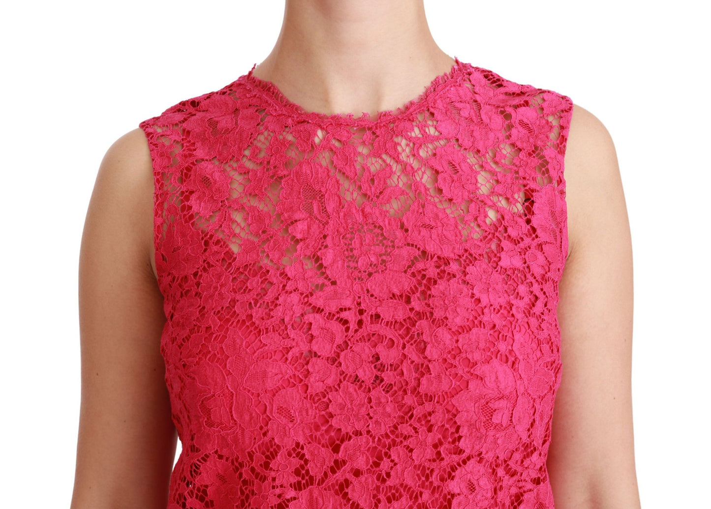Dolce & Gabbana Minivestido ajustado rosa impactante