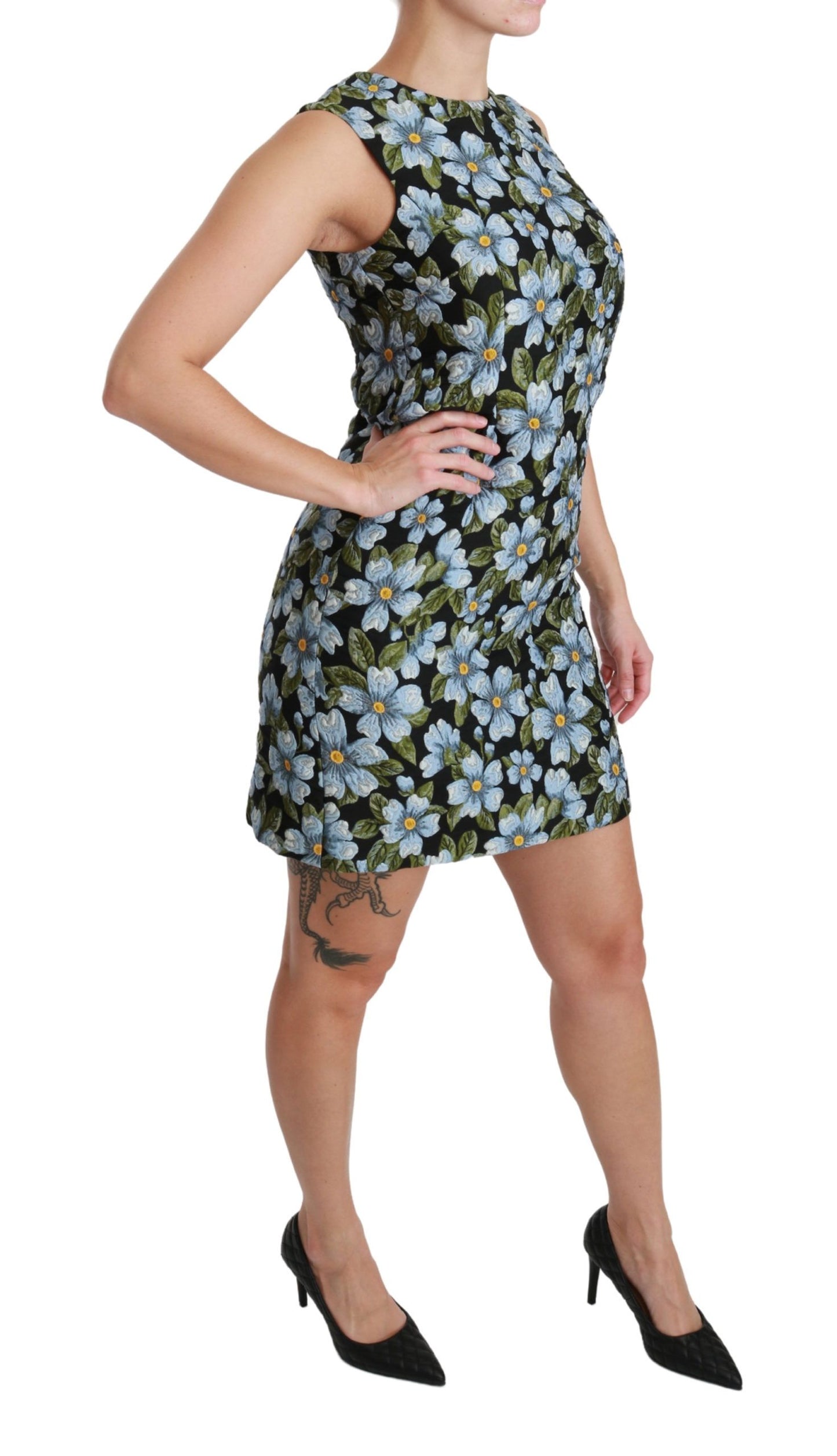 Dolce & Gabbana Mini vestido recto floral elegante