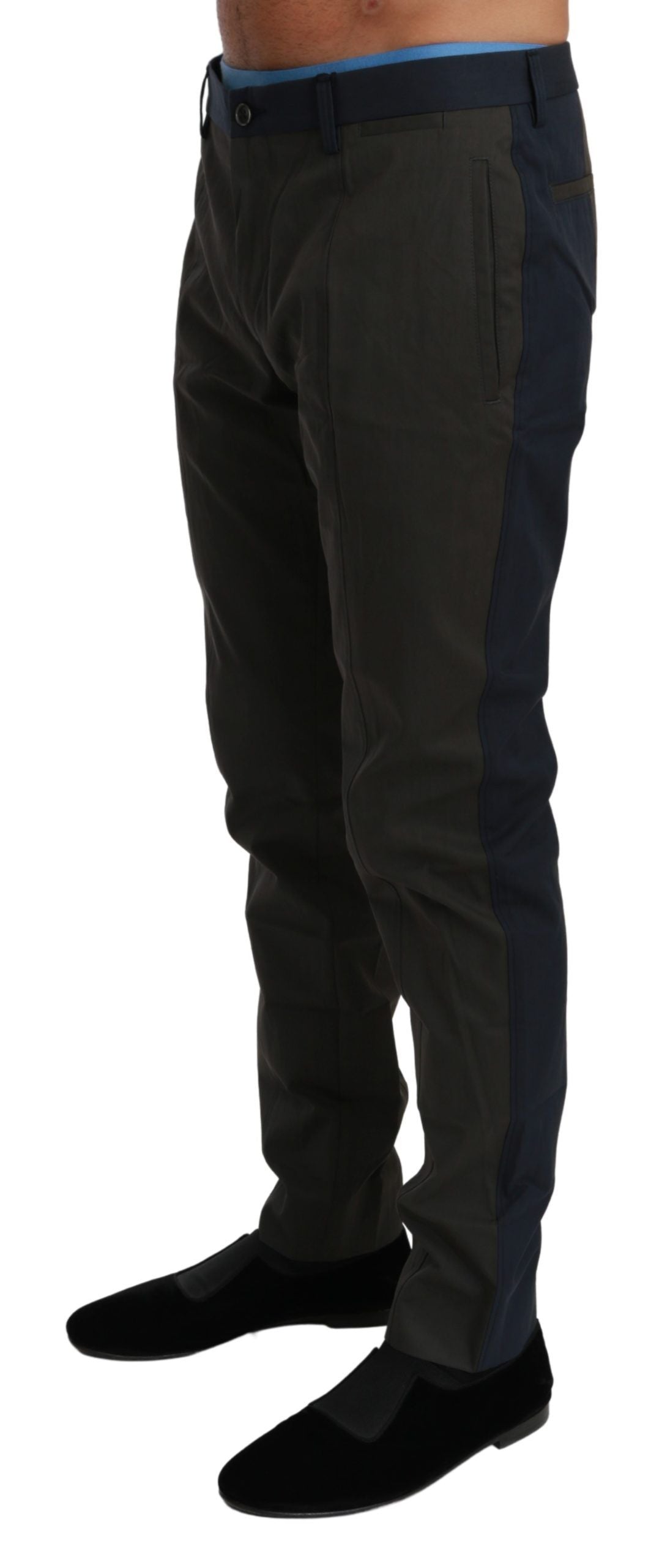 Dolce & Gabbana Elegant Slim Fit Striped Casual Pants – IT50 | L par Dolce & Gabbana | Disponible sur Sandy Store ByNet