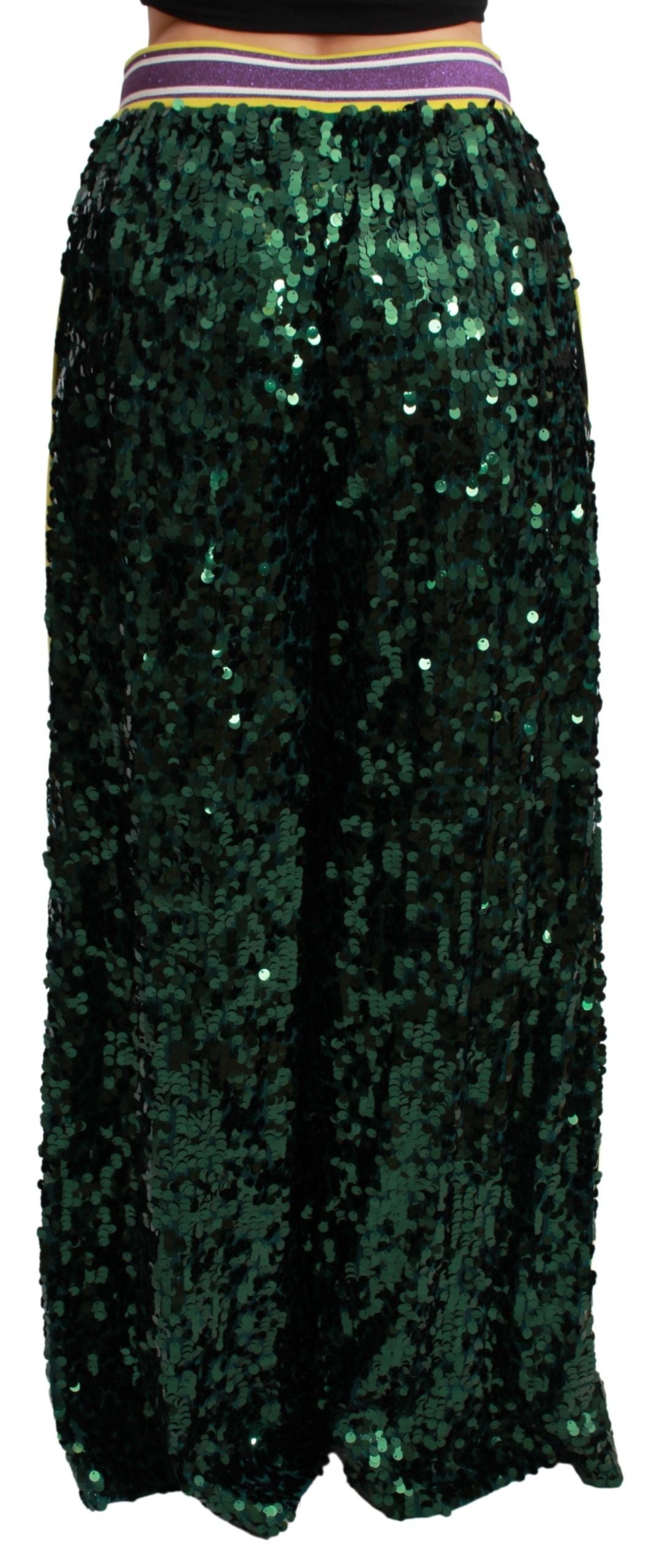Pantalones de lentejuelas multicolores exclusivos de Dolce & Gabbana