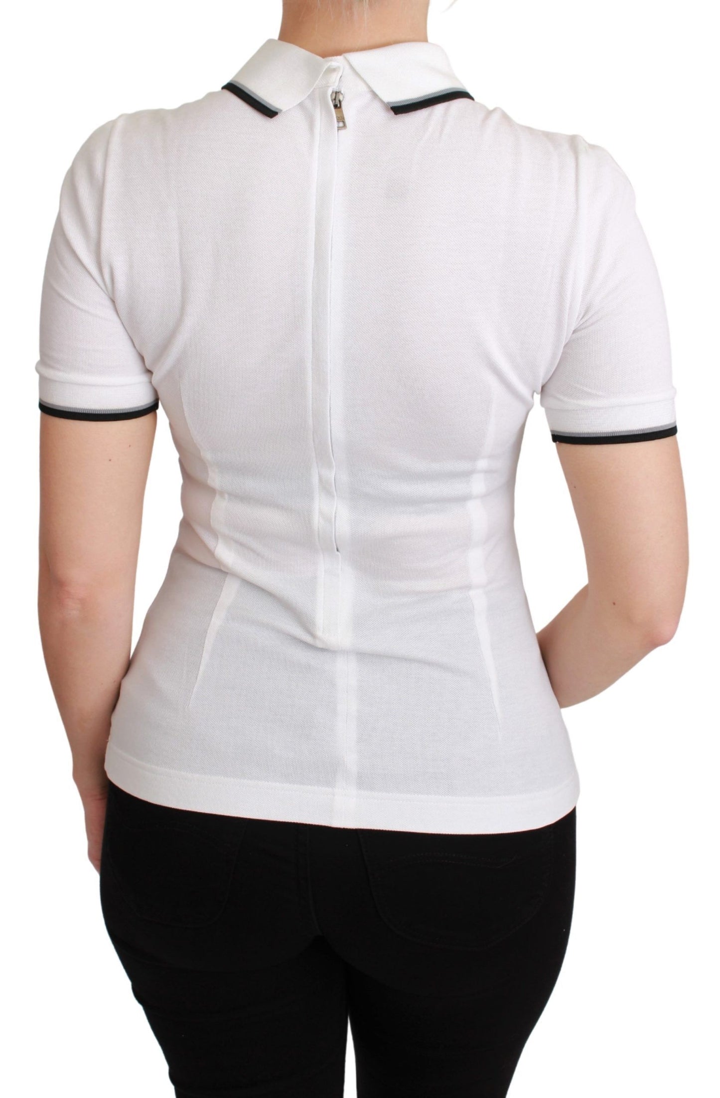 Dolce & Gabbana Chic Polo Camiseta con bordado de ángel