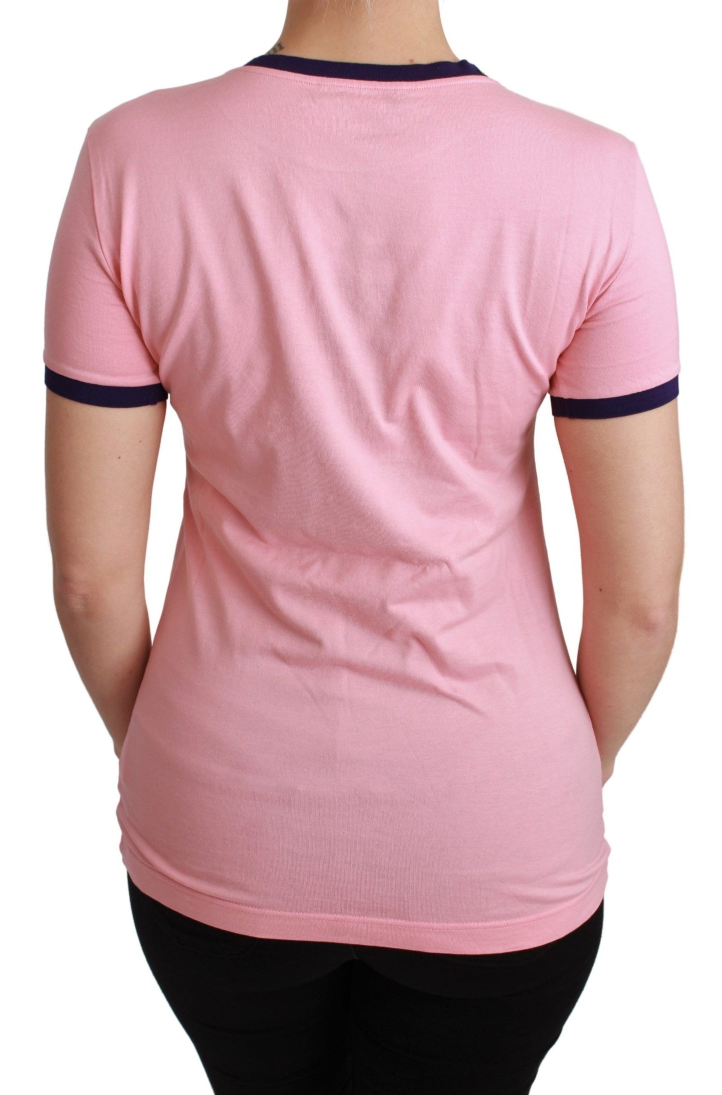 Dolce & Gabbana Camiseta rosa con cuello redondo del Año del Cerdo