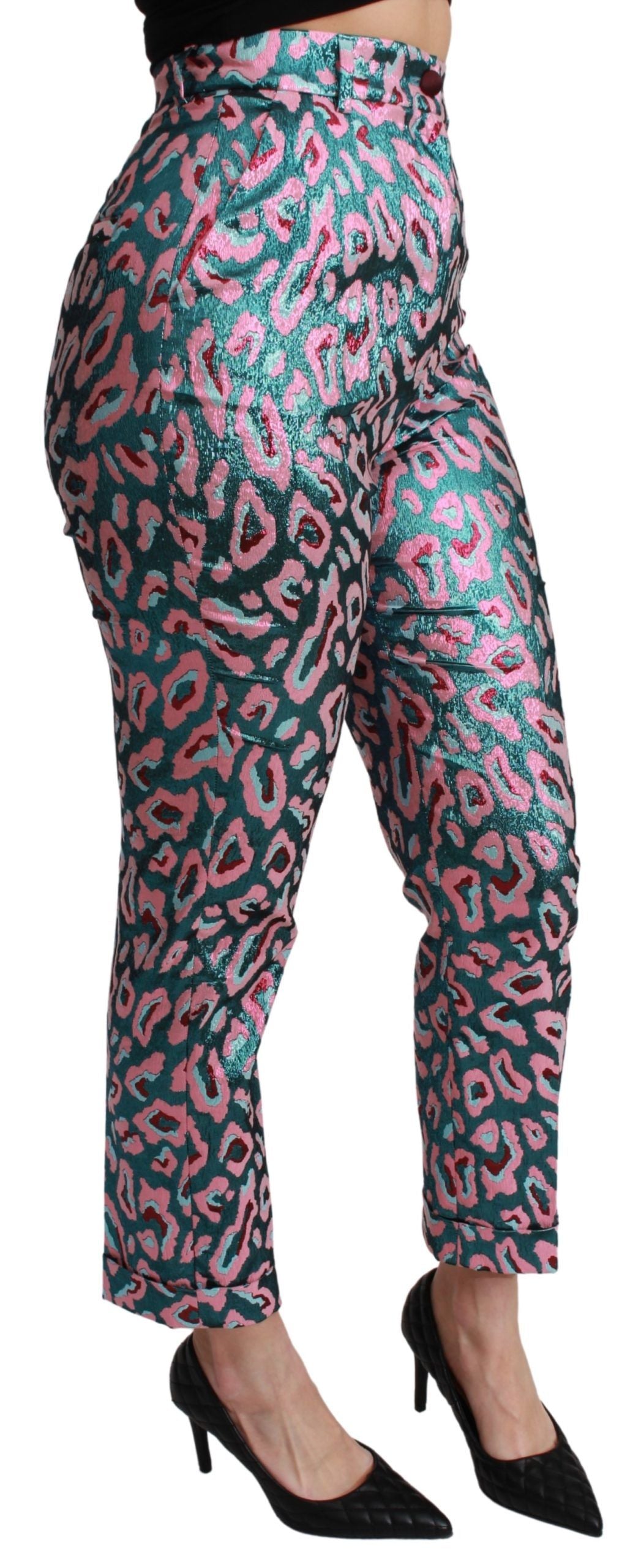 Dolce & Gabbana Pantalones cortos elegantes de mezcla de seda con cintura alta