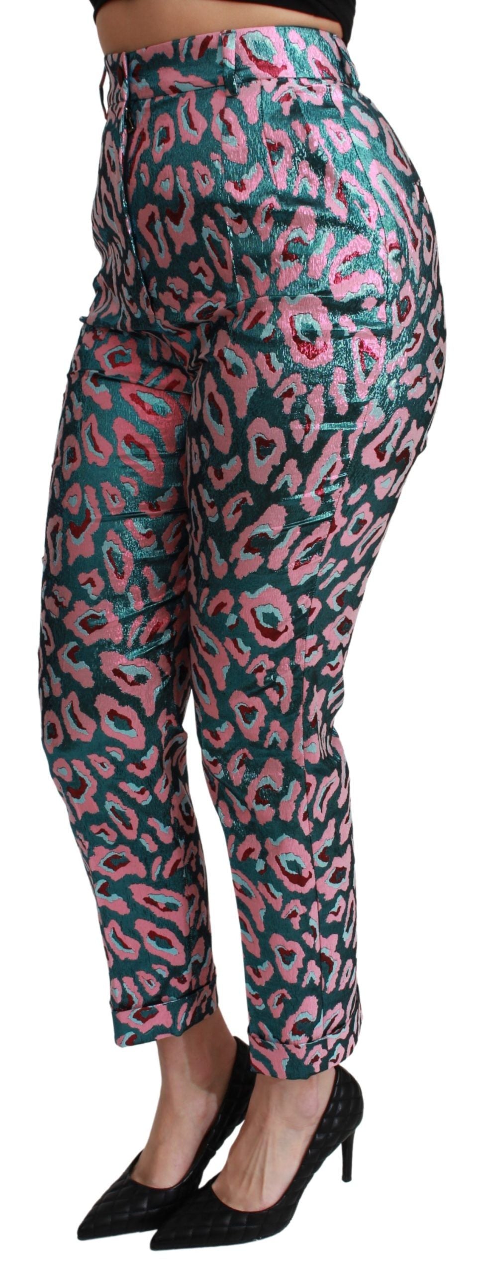 Dolce & Gabbana Pantalones cortos elegantes de mezcla de seda con cintura alta