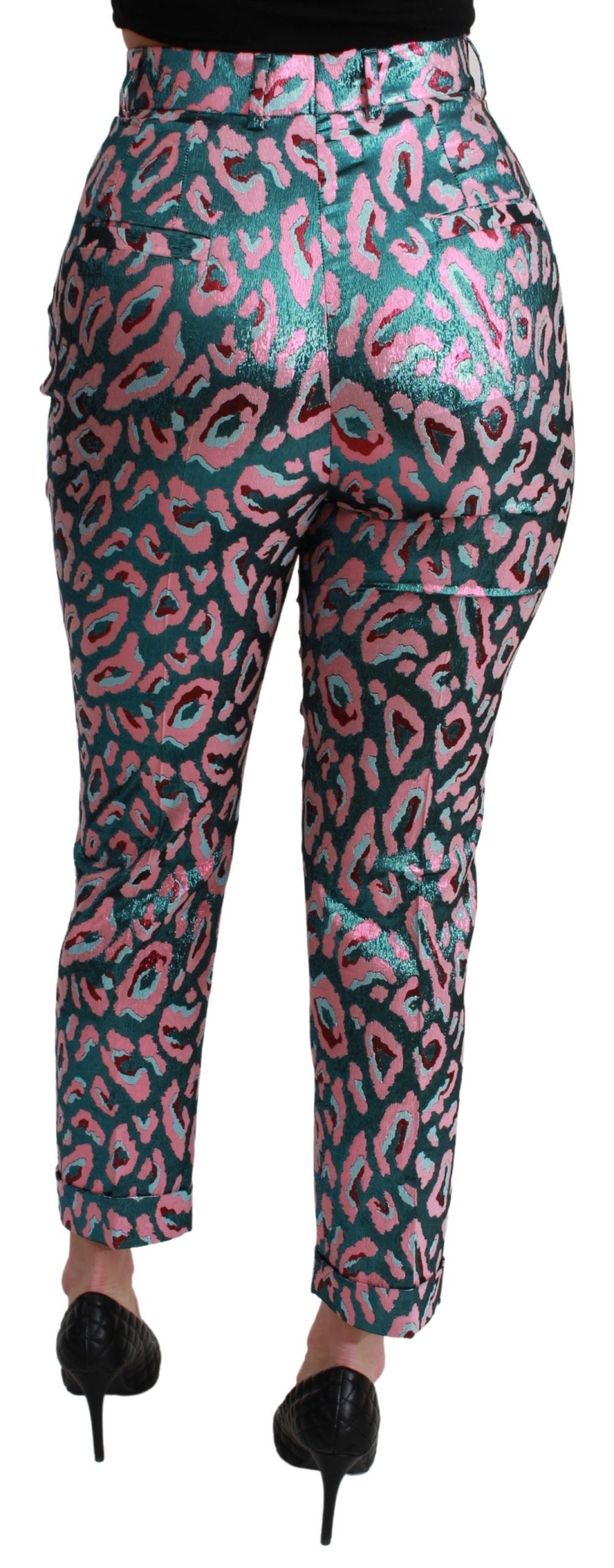 Dolce & Gabbana Pantalones cortos elegantes de mezcla de seda con cintura alta