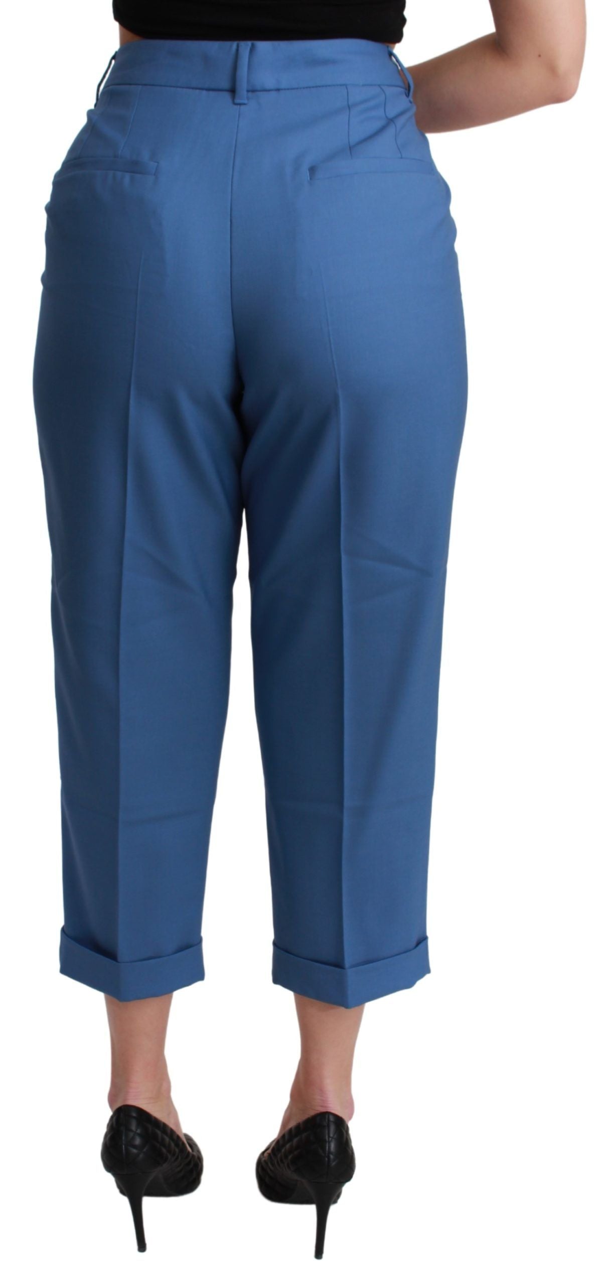 Dolce & Gabbana Pantalones elegantes con puños de lana plisados