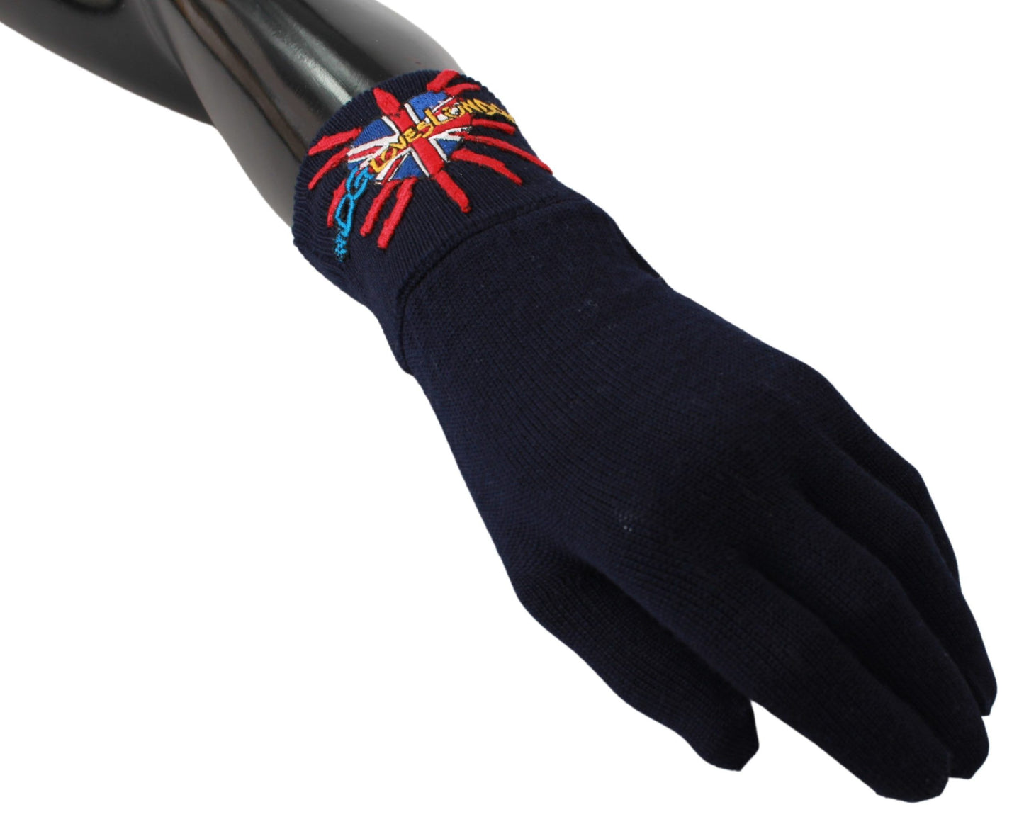 Guantes unisex de lana virgen azul Dolce & Gabbana