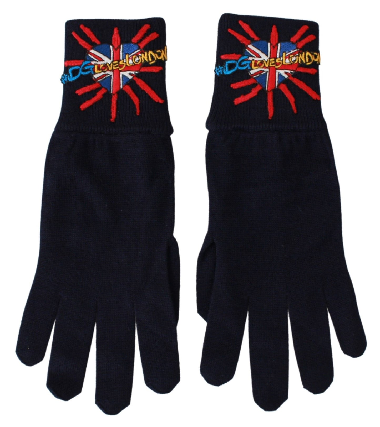 Guantes unisex de lana virgen azul Dolce & Gabbana