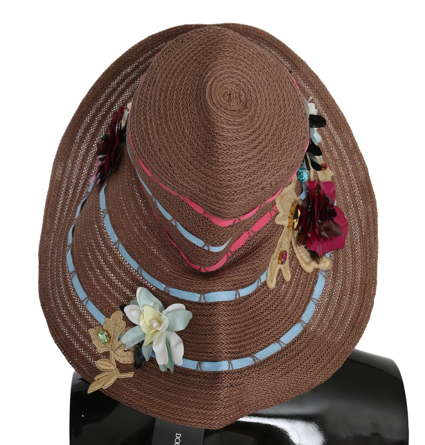 Dolce & Gabbana Elegante sombrero de paja flexible con detalles florales