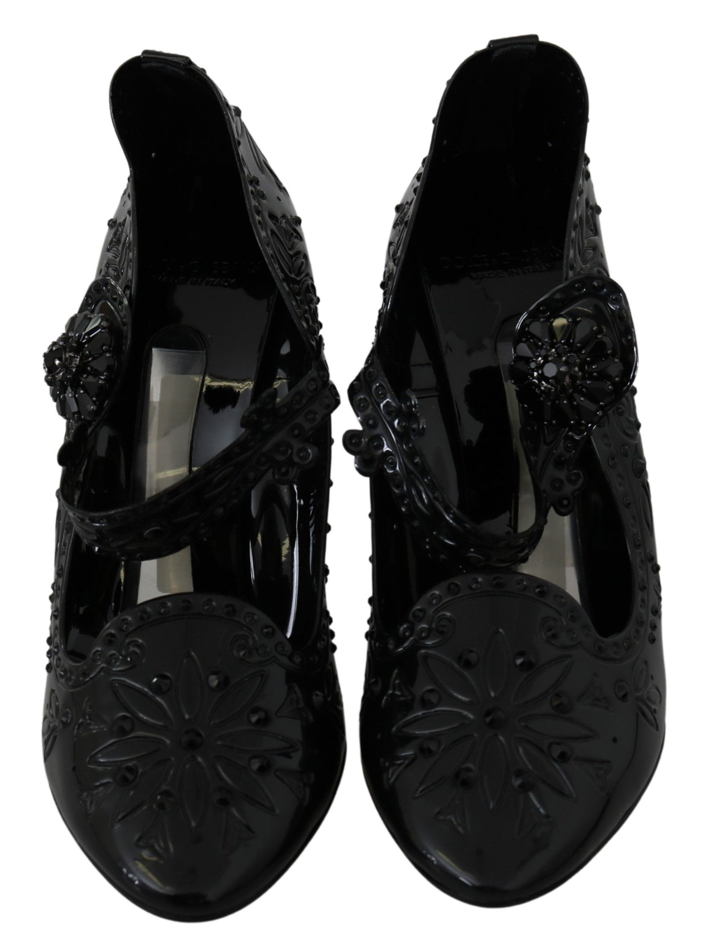 Dolce & Gabbana Elegantes zapatos de tacón de Cenicienta con adornos de cristal