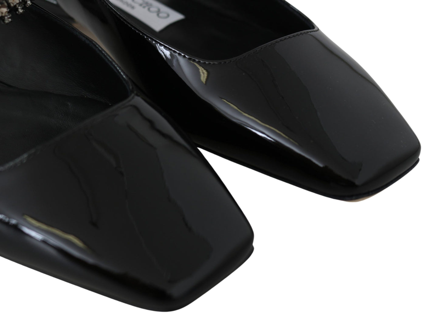 Jimmy Choo Elegant Black Patent Flats with Crystal Accent – EU36.5/US6.5 par Jimmy Choo | Disponible sur Sandy Store ByNet