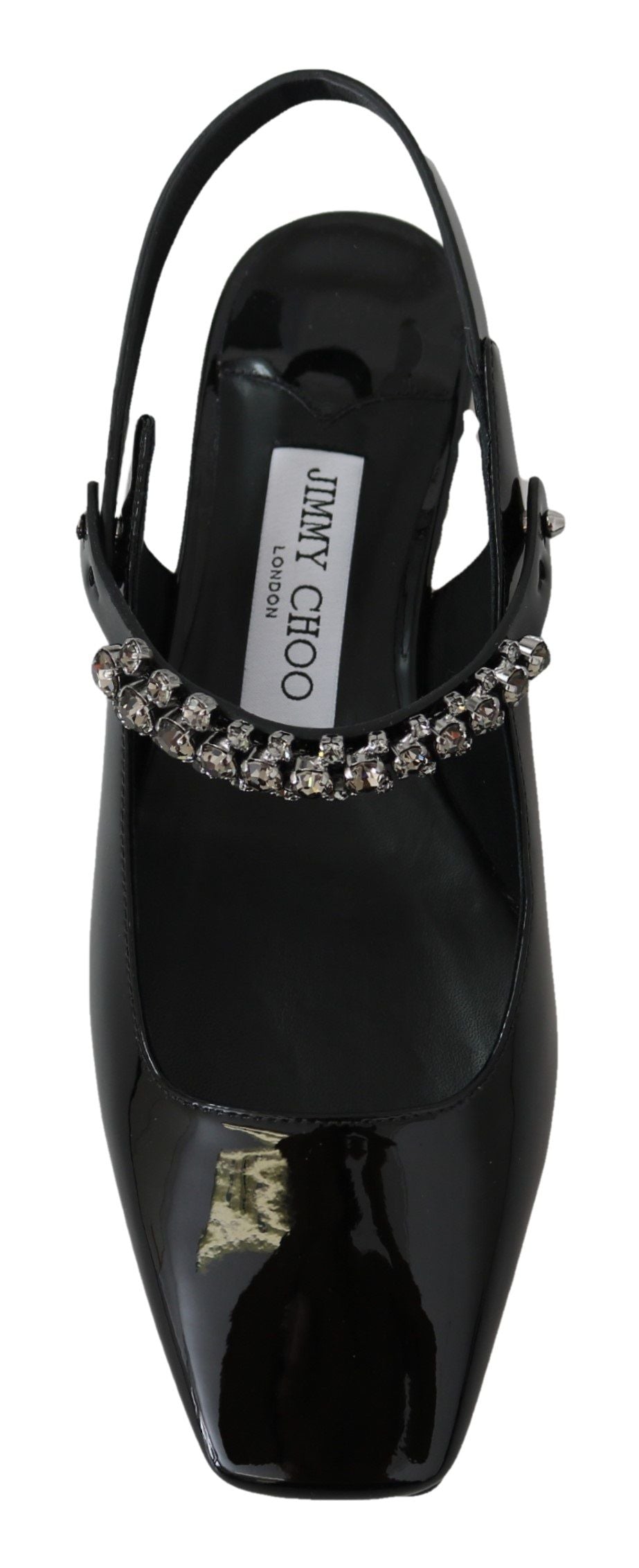 Jimmy Choo Elegant Black Patent Flats with Crystal Accent – EU36.5/US6.5 par Jimmy Choo | Disponible sur Sandy Store ByNet