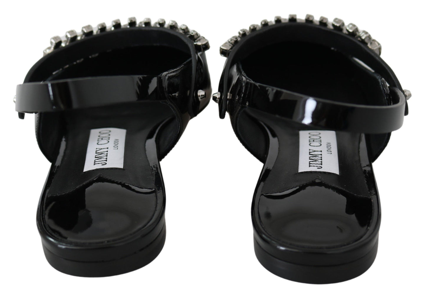 Jimmy Choo Elegant Black Patent Flats with Crystal Accent – EU36.5/US6.5 par Jimmy Choo | Disponible sur Sandy Store ByNet