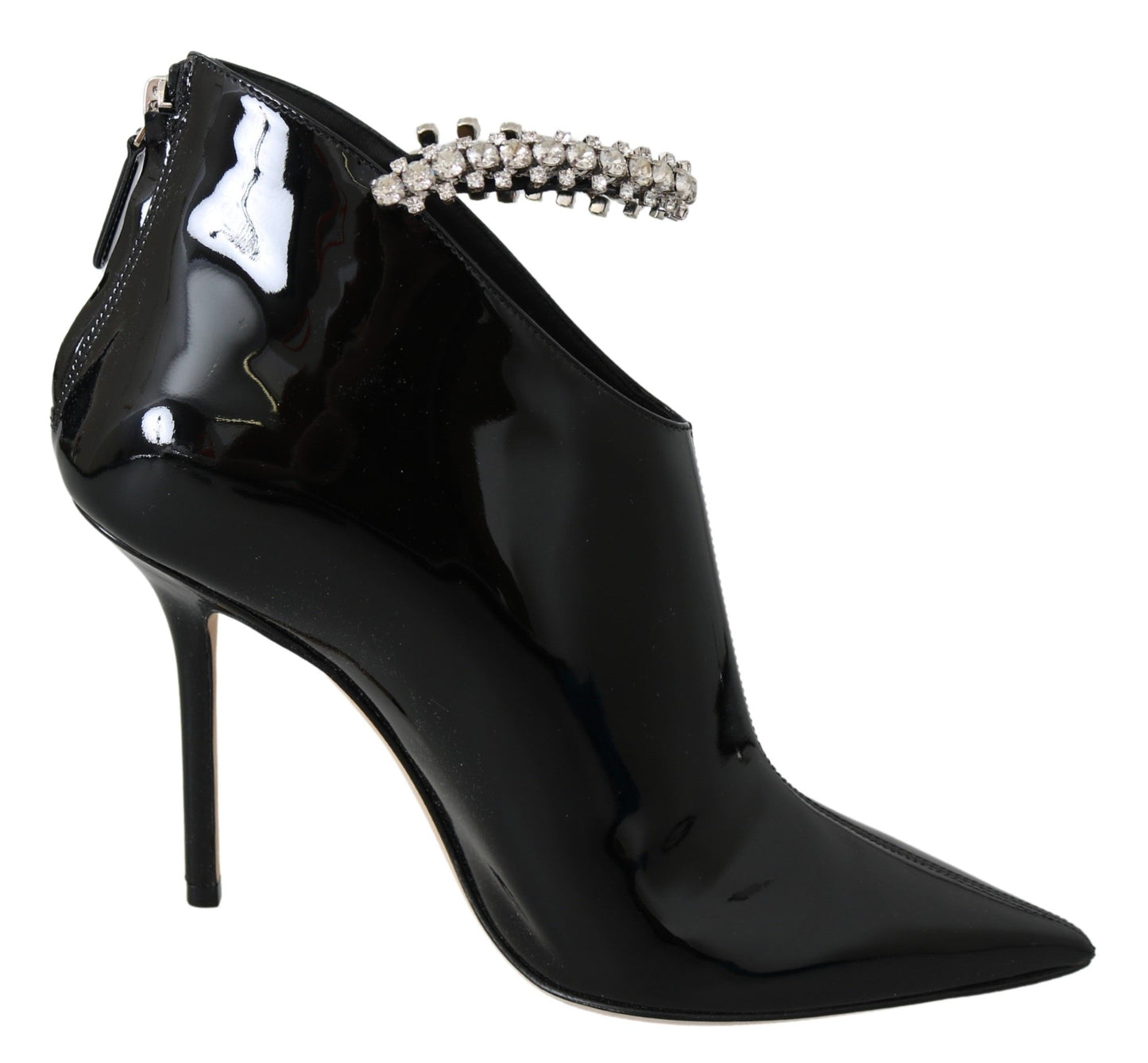 Jimmy Choo Elegant Black Patent Heeled Boots – EU40.5/US10.5 par Jimmy Choo | Disponible sur Sandy Store ByNet