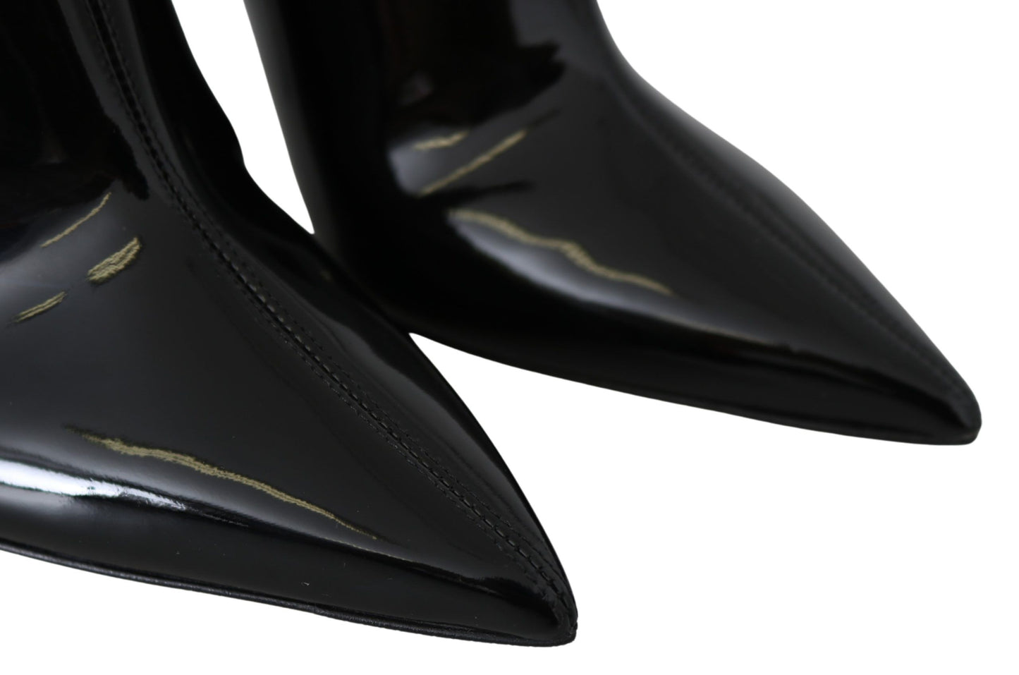 Jimmy Choo Elegant Black Patent Heeled Boots – EU40.5/US10.5 par Jimmy Choo | Disponible sur Sandy Store ByNet