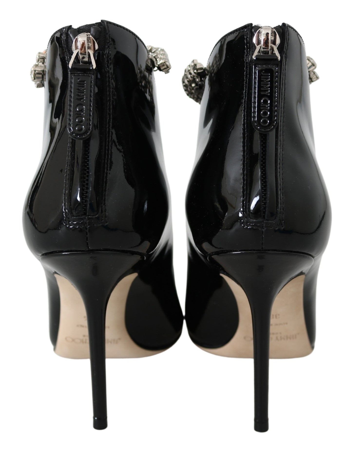 Jimmy Choo Elegant Black Patent Heeled Boots – EU40.5/US10.5 par Jimmy Choo | Disponible sur Sandy Store ByNet