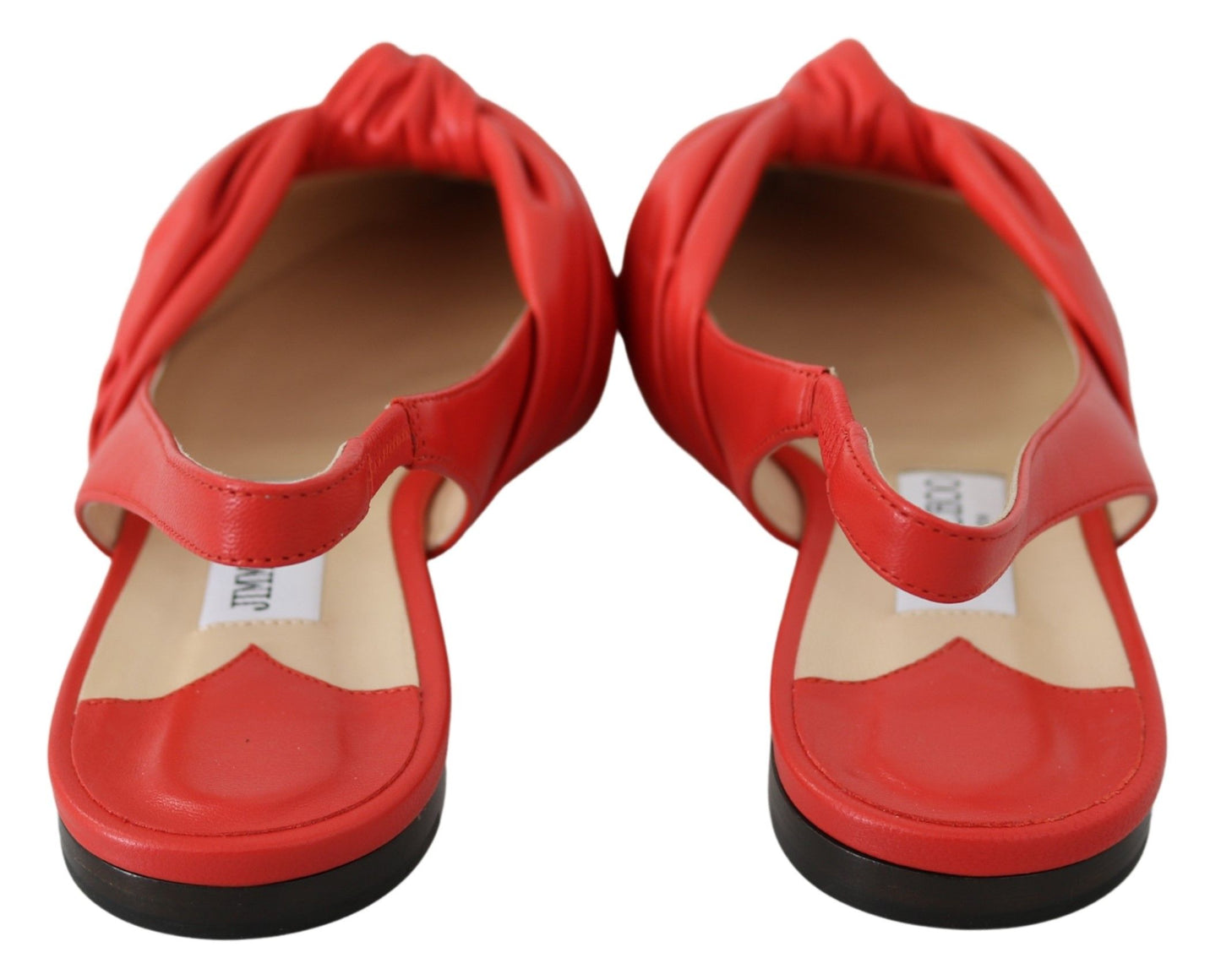 Jimmy Choo Chic Red Pointed Toe Leather Flats – EU36.5/US6.5 par Jimmy Choo | Disponible sur Sandy Store ByNet