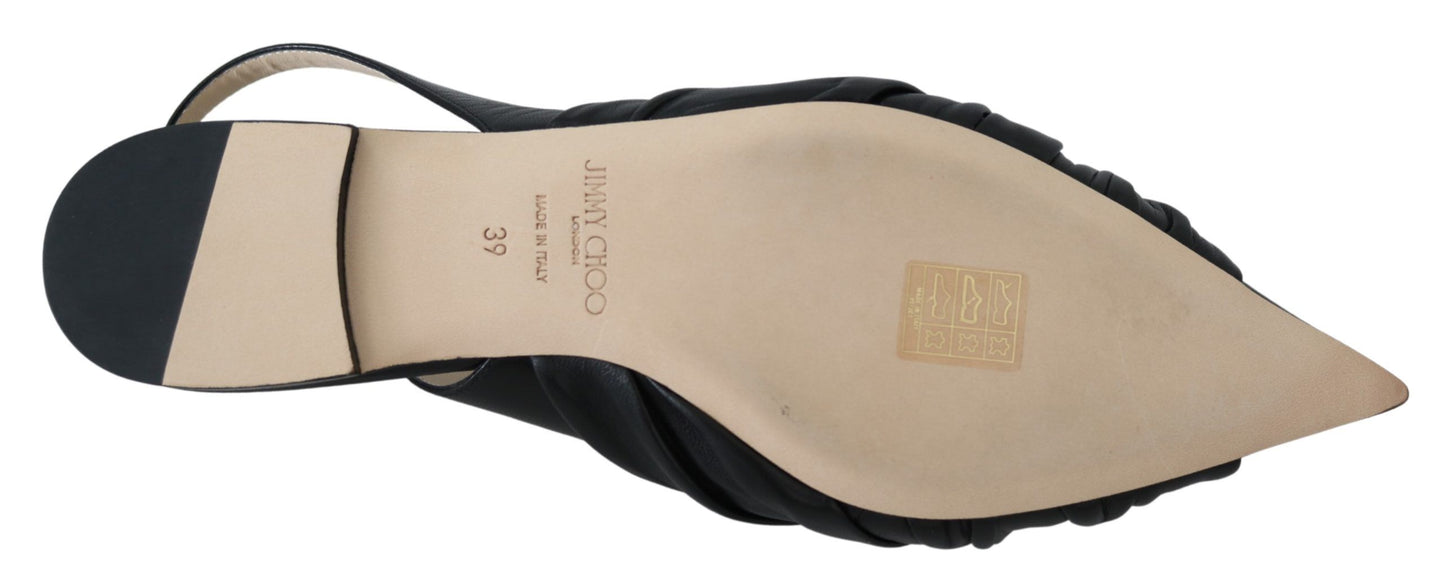 Jimmy Choo Elegant Pointed Toe Leather Flats – EU36.5/US6.5 par Jimmy Choo | Disponible sur Sandy Store ByNet