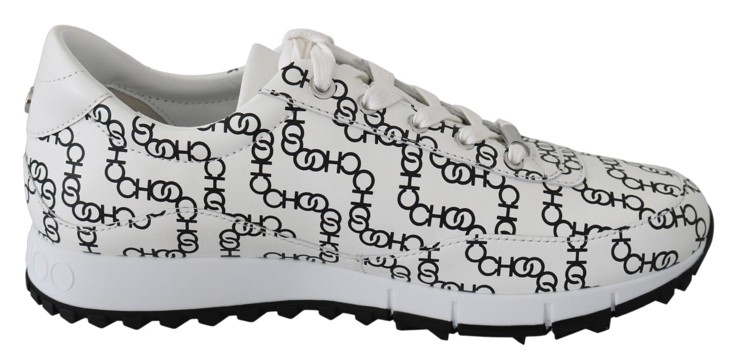 Jimmy Choo Elegant Monochrome Leather Sneakers – EU35/US5 par Jimmy Choo | Disponible sur Sandy Store ByNet