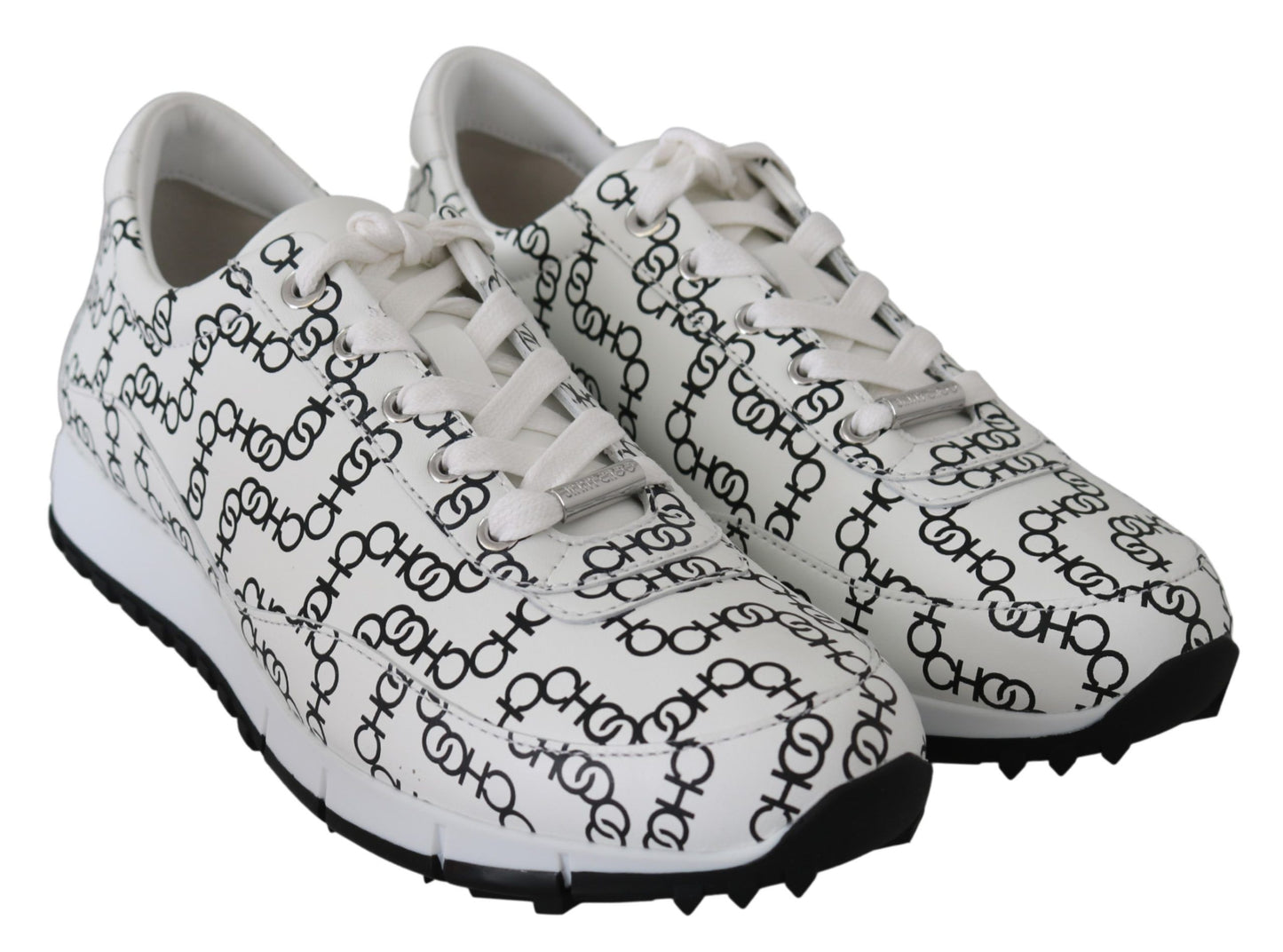 Jimmy Choo Elegant Monochrome Leather Sneakers – EU35/US5 par Jimmy Choo | Disponible sur Sandy Store ByNet