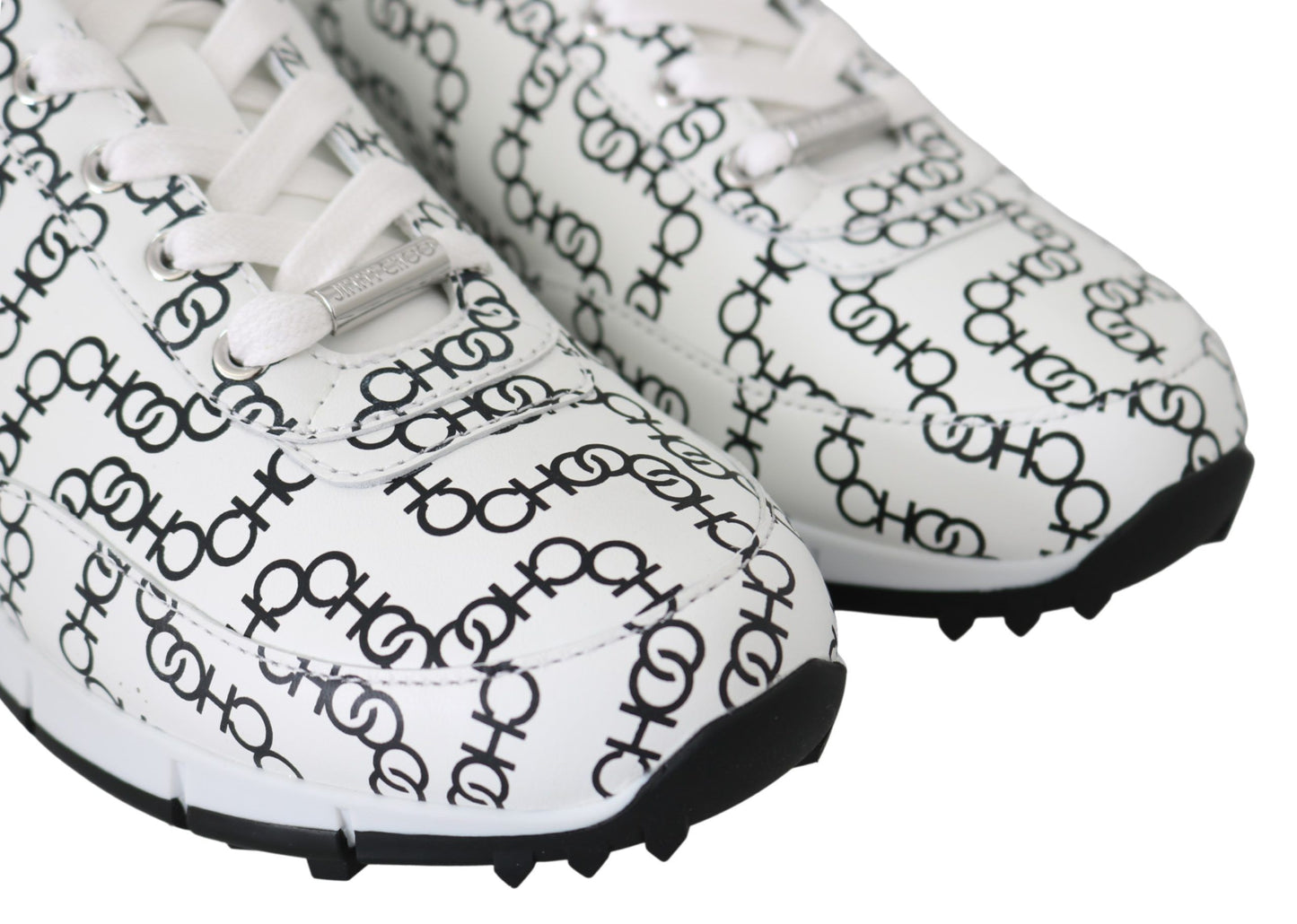 Jimmy Choo Elegant Monochrome Leather Sneakers – EU35/US5 par Jimmy Choo | Disponible sur Sandy Store ByNet