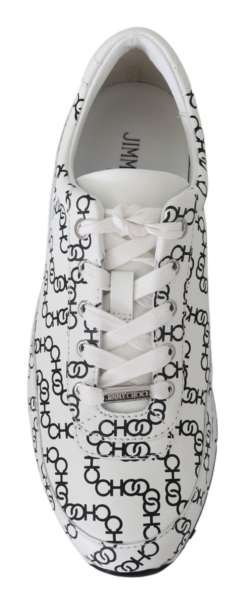 Jimmy Choo Elegant Monochrome Leather Sneakers – EU35/US5 par Jimmy Choo | Disponible sur Sandy Store ByNet