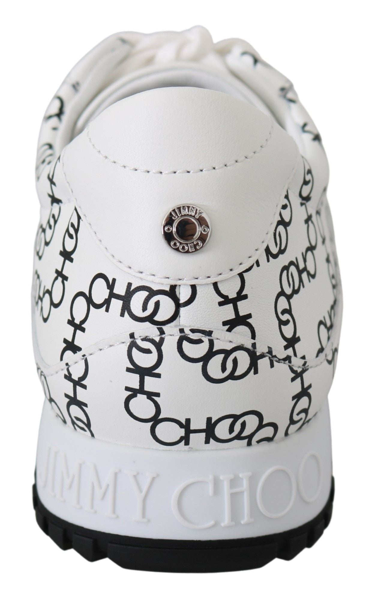 Jimmy Choo Elegant Monochrome Leather Sneakers – EU35/US5 par Jimmy Choo | Disponible sur Sandy Store ByNet