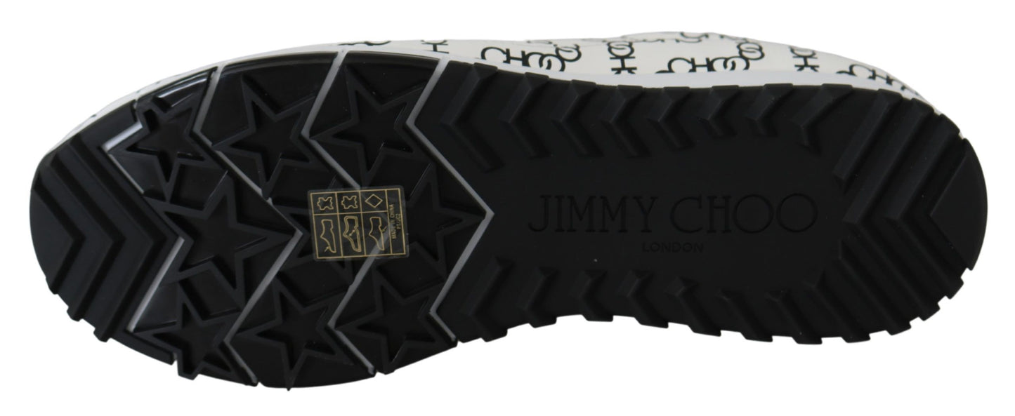 Jimmy Choo Elegant Monochrome Leather Sneakers – EU35/US5 par Jimmy Choo | Disponible sur Sandy Store ByNet
