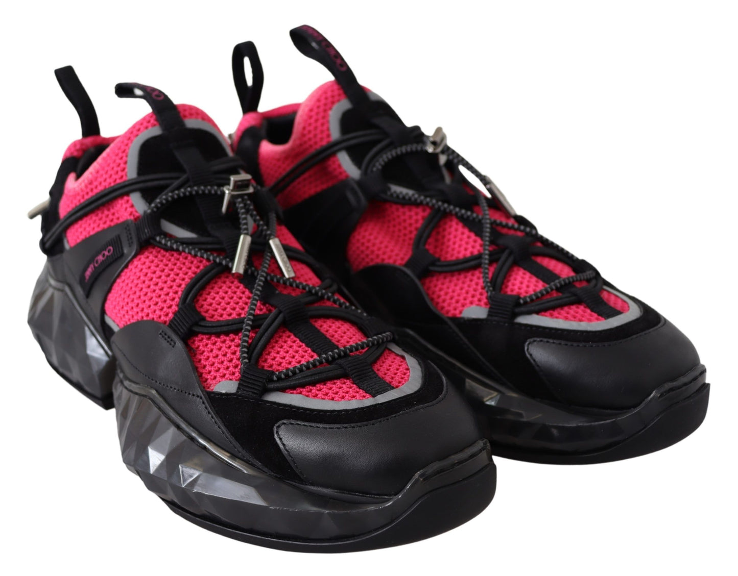Jimmy Choo Electric Elegance Leather Mesh Sneakers – EU39/US9 par Jimmy Choo | Disponible sur Sandy Store ByNet