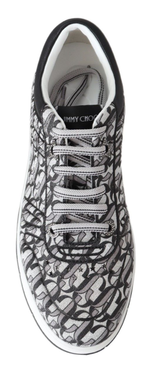 Jimmy Choo Glittering Slip - On Sneakers - Silver and Black – EU39/US9 par Jimmy Choo | Disponible sur Sandy Store ByNet