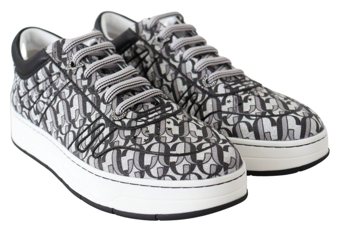 Jimmy Choo Glittering Slip - On Sneakers - Silver and Black – EU39/US9 par Jimmy Choo | Disponible sur Sandy Store ByNet