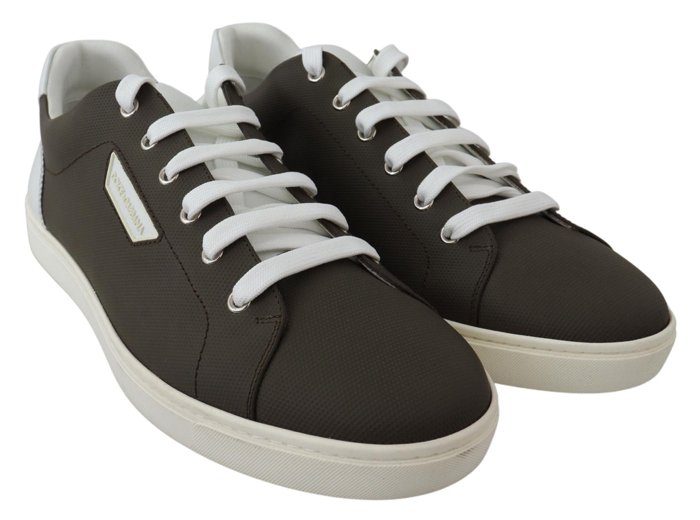 Dolce & Gabbana Elegantes tenis de cuero blancos