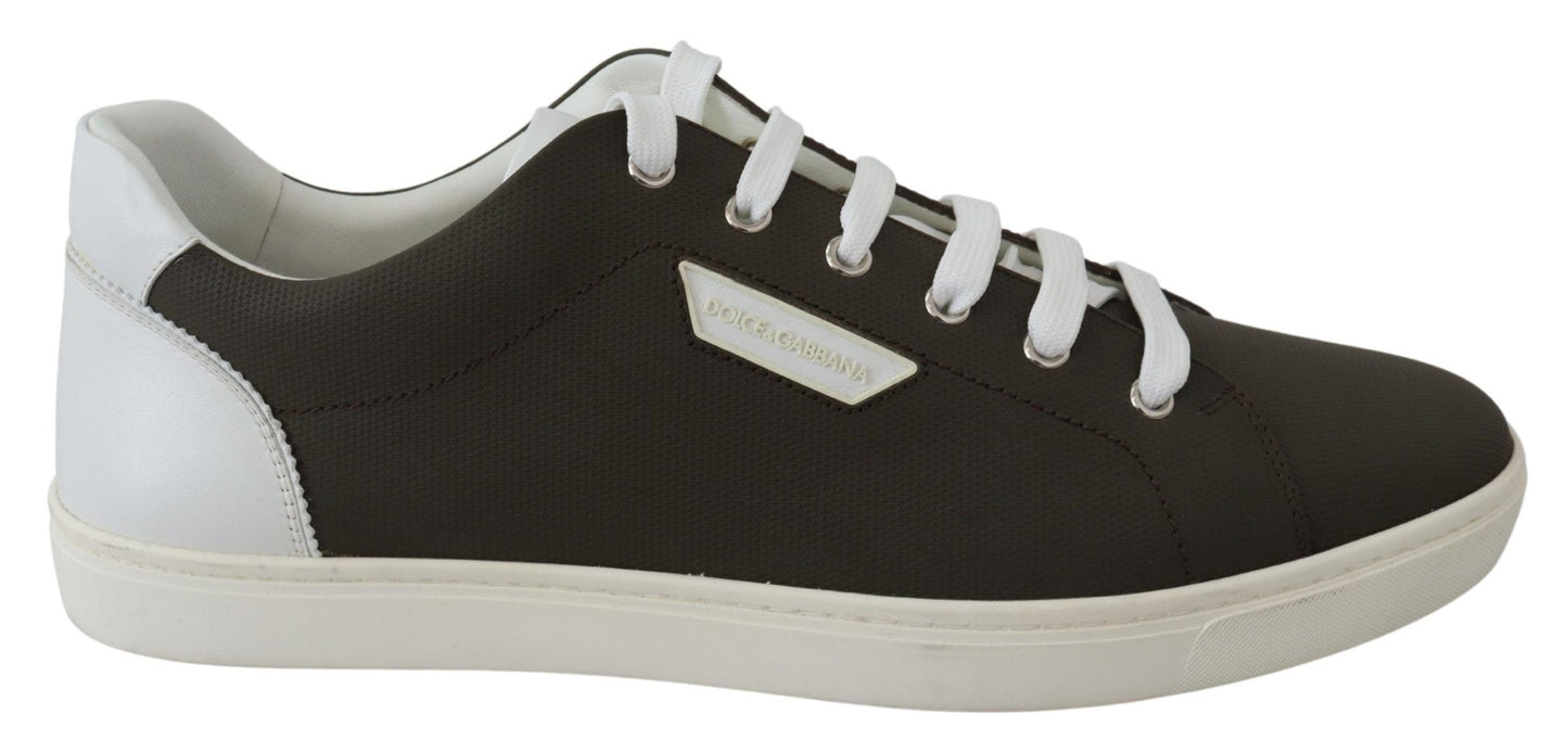 Dolce & Gabbana Elegantes tenis de cuero blancos