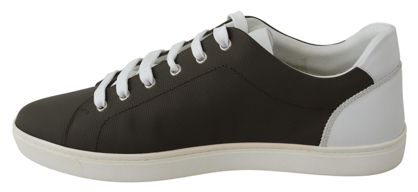 Dolce & Gabbana Elegantes tenis de cuero blancos