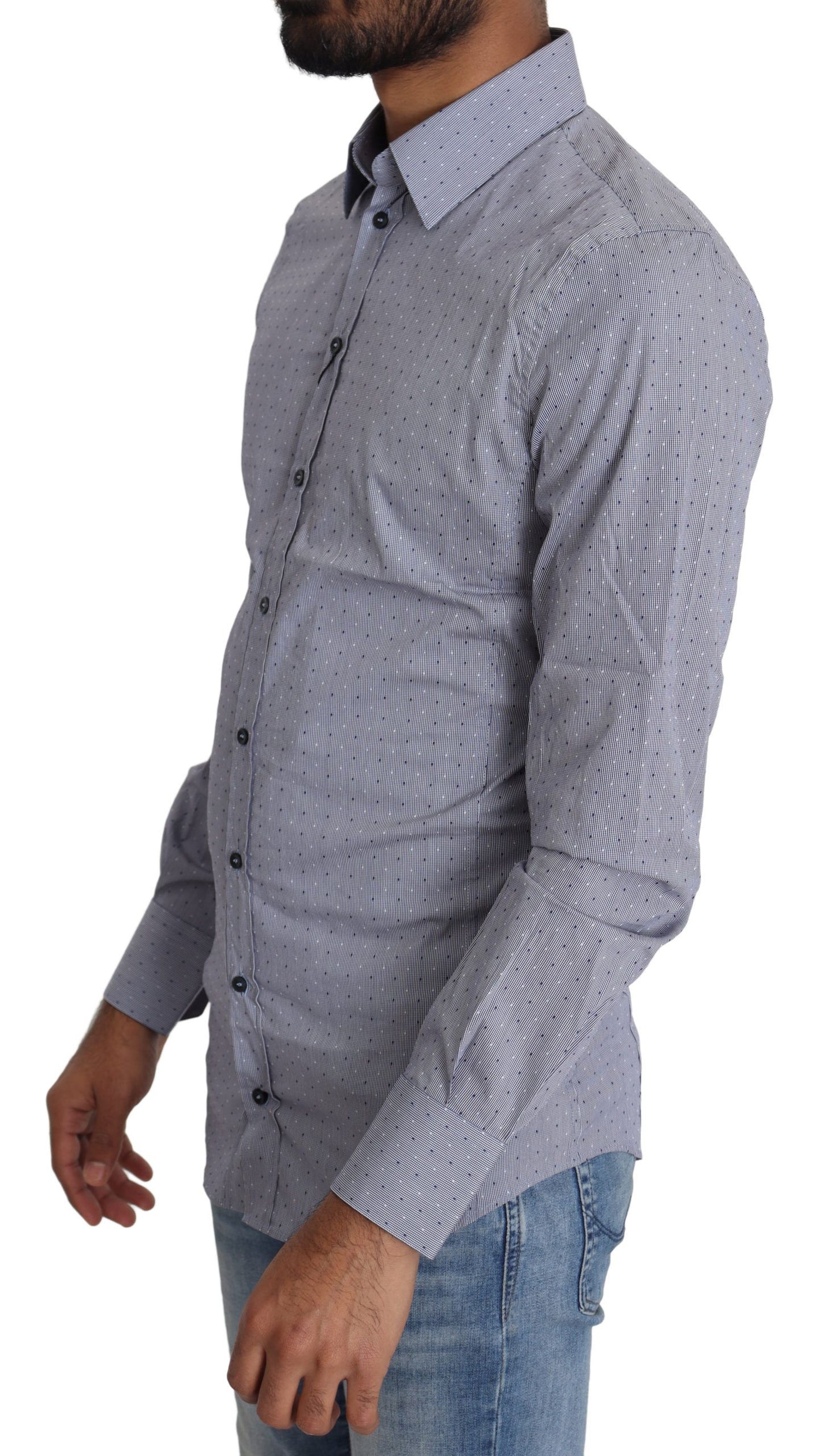 Dolce & Gabbana Camisa Sicilia de corte slim en mezcla de algodón con lunares