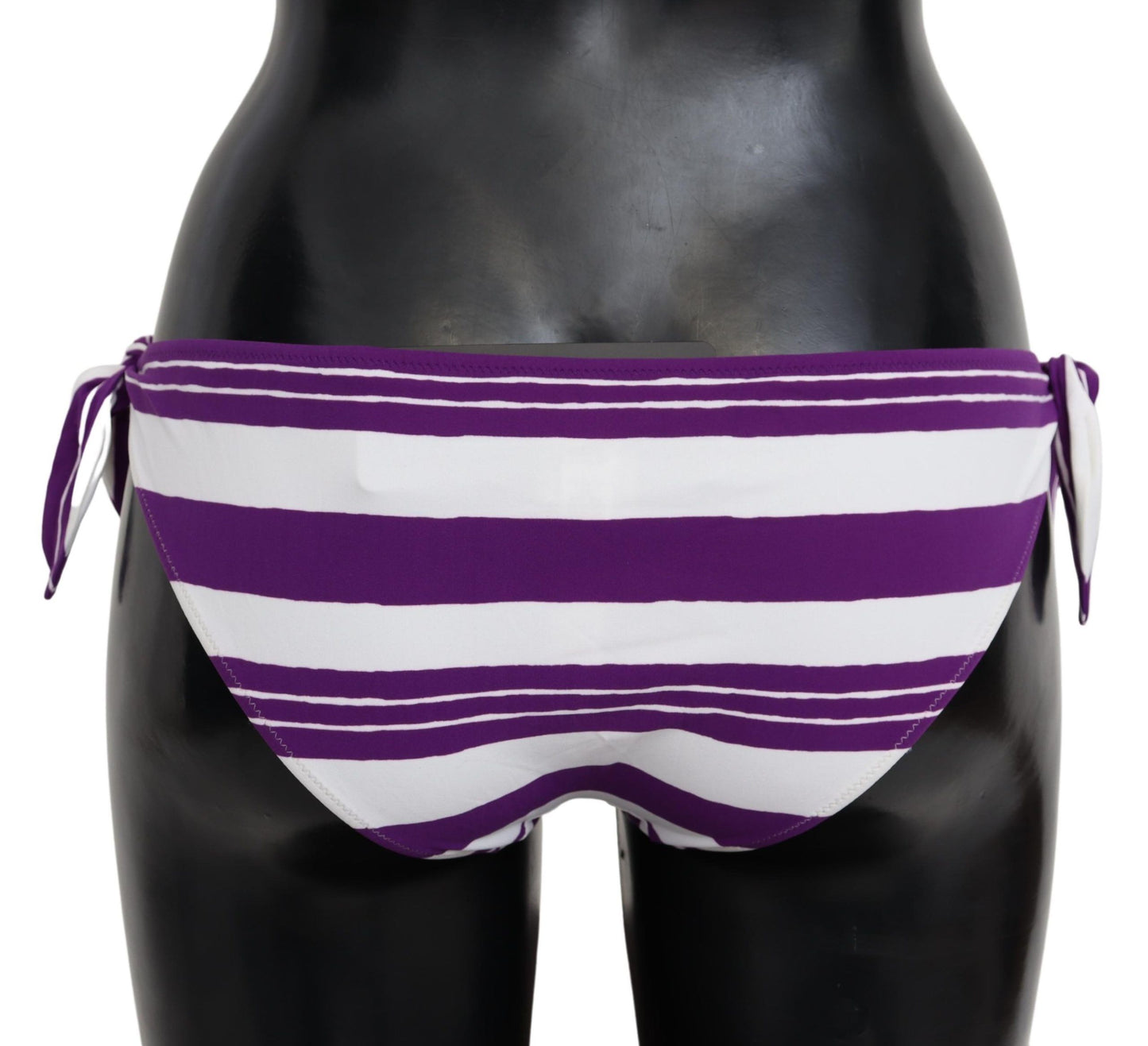 Dolce & Gabbana Chic Striped Bikini Bottom - Effortless Poolside Glamor