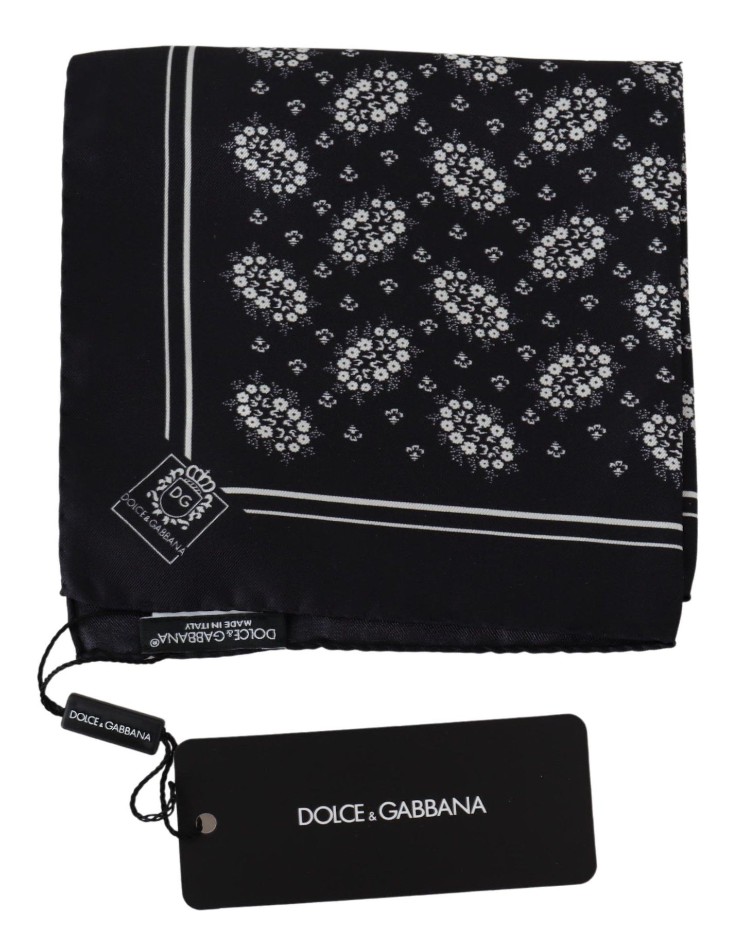Dolce & Gabbana Pañuelo de bolsillo elegante con estampado de seda