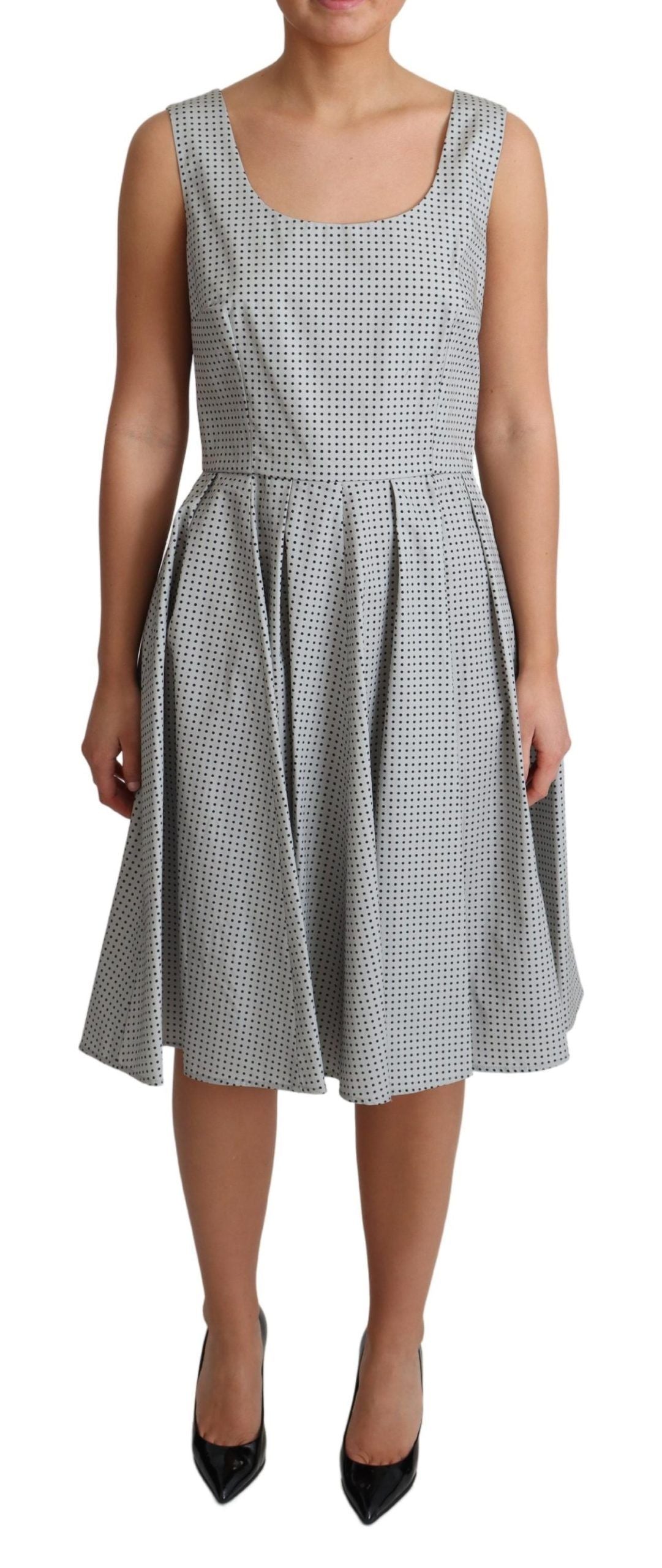 Dolce & Gabbana Vestido evasé elegante sin mangas con lunares y lunares
